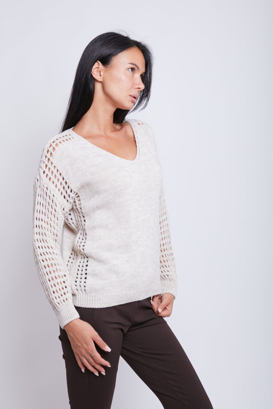 MAGLIA MANICA TRAFORATA