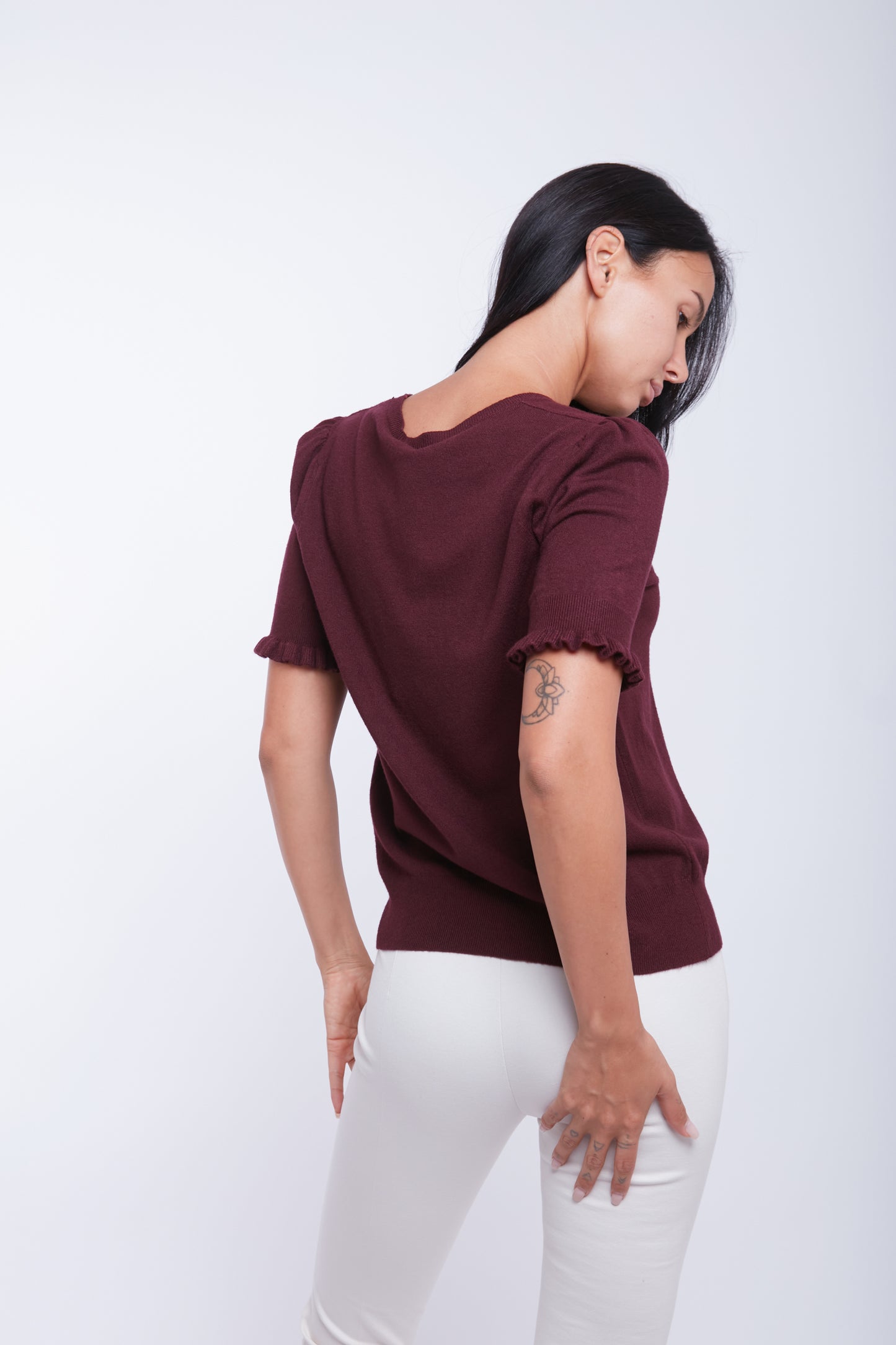 MAGLIA MEZZA MANICA ROUCHES