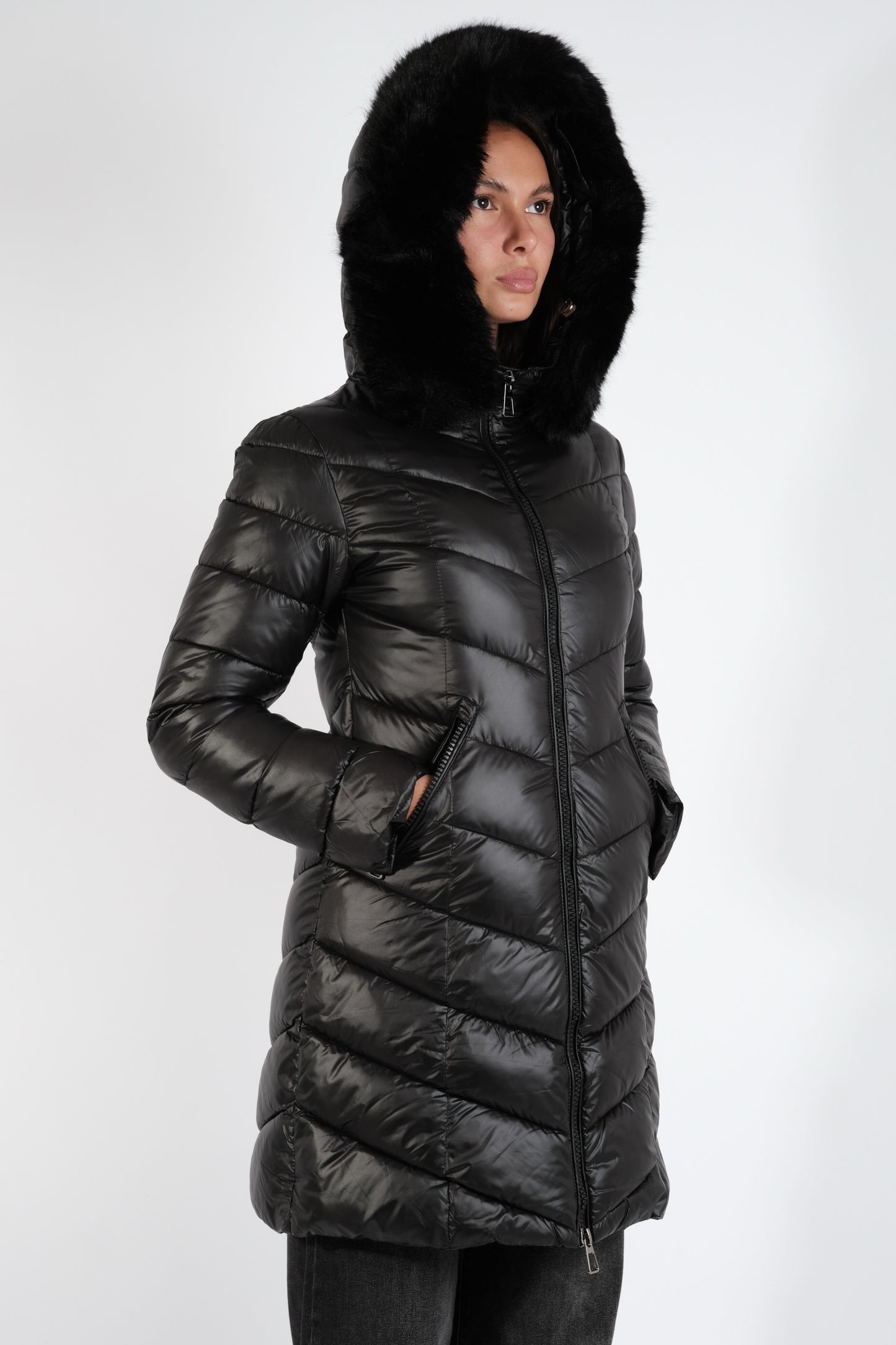 PIUMINO LUNGO PELLICCIA