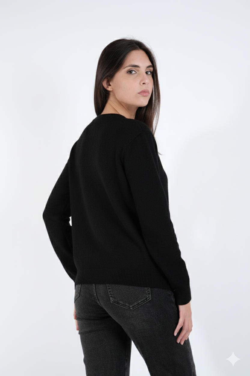 MAGLIA FIORI RICAMATI