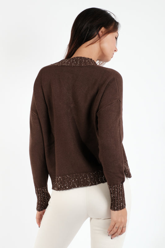 MAGLIA LUREX SCOLLO V