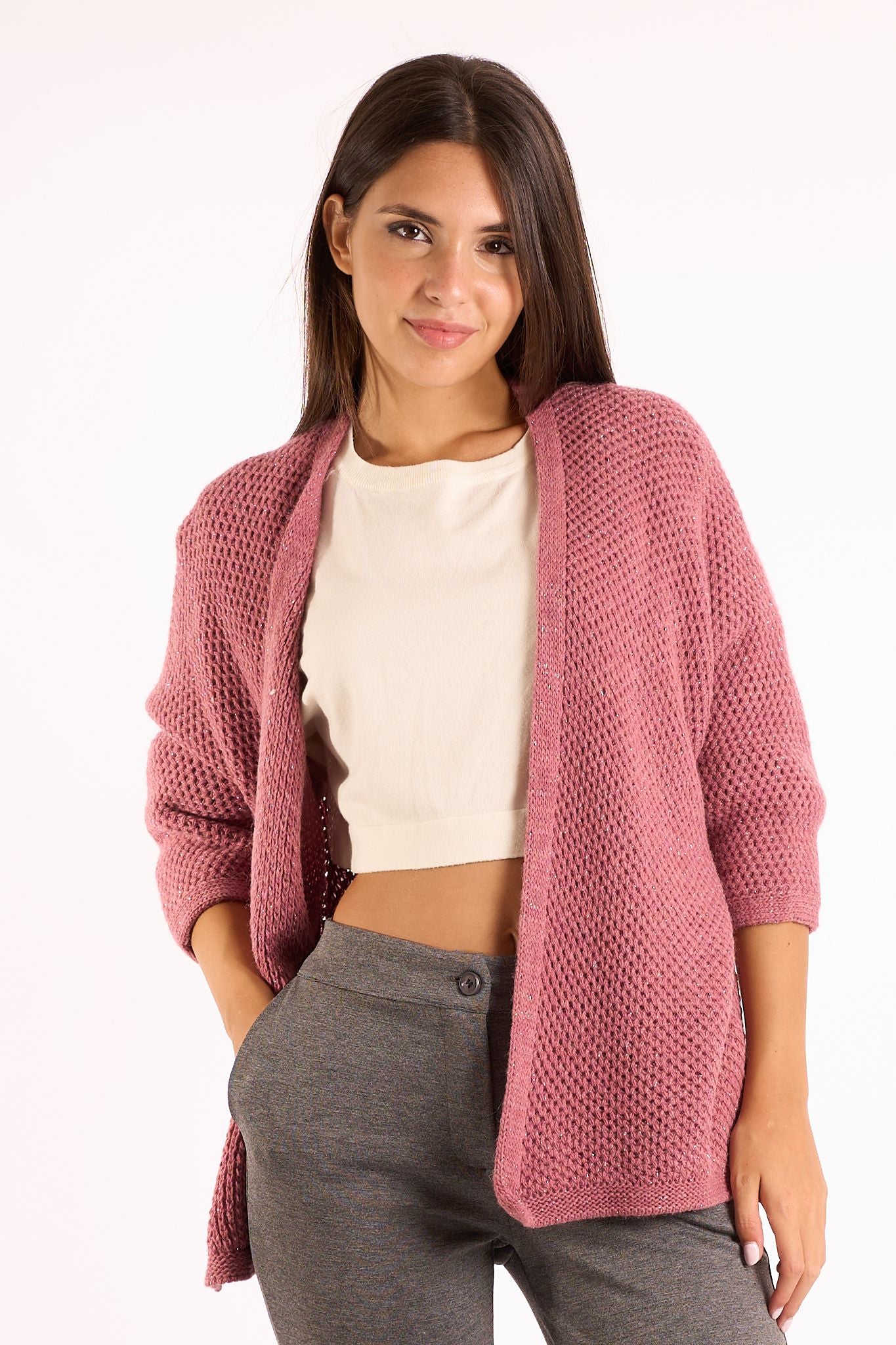 Cardigan lurex