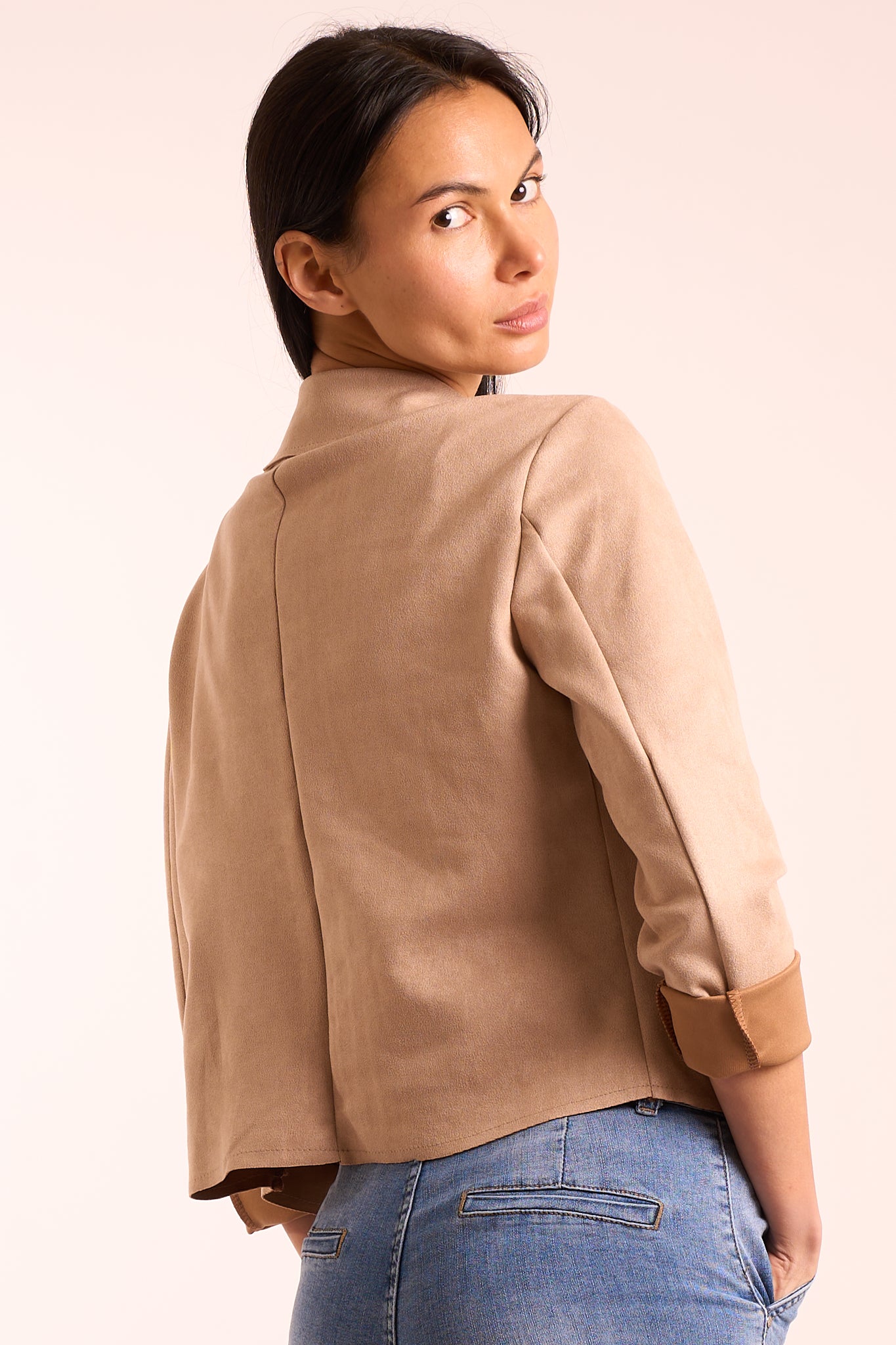 Giacca corta dainetto zip