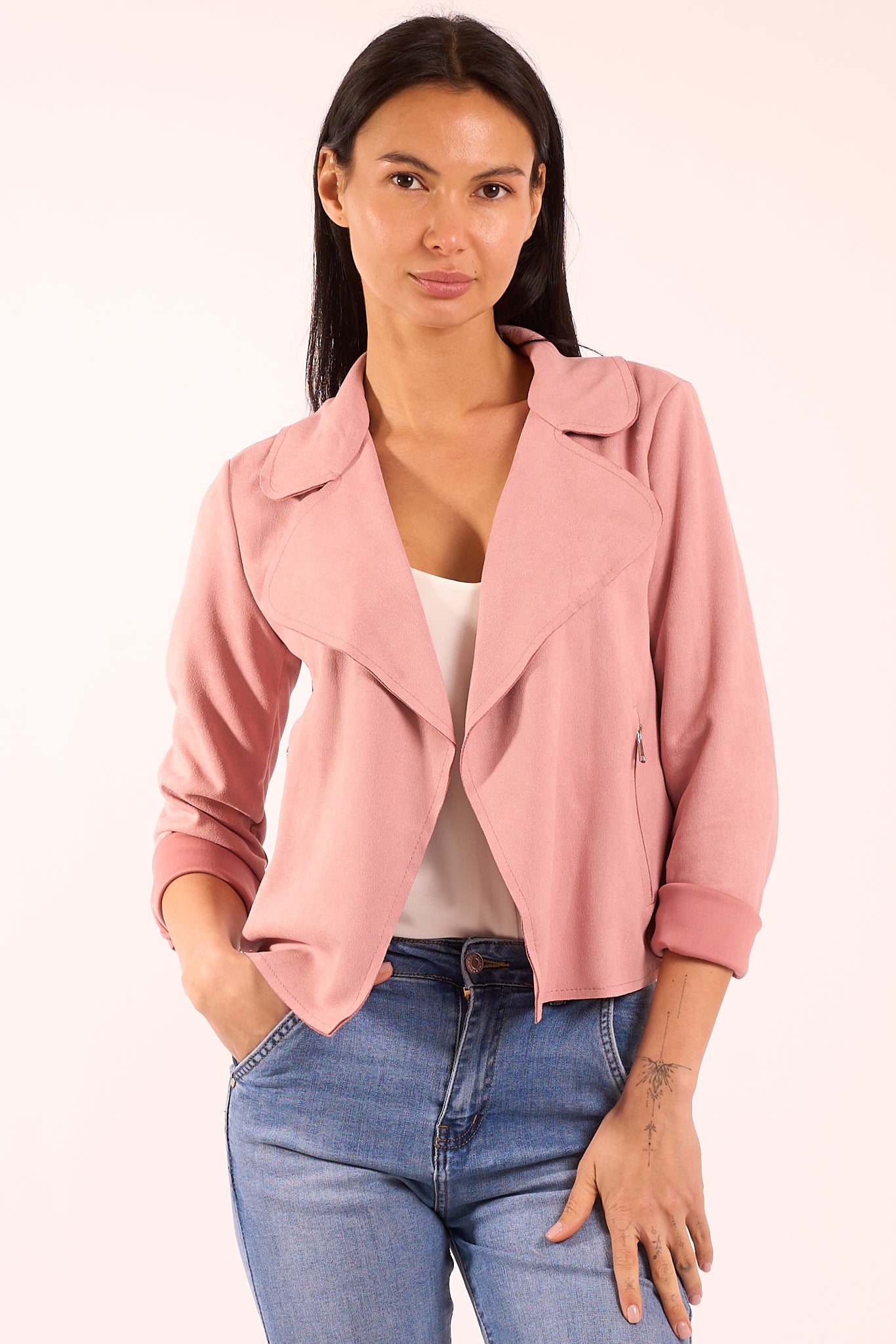 Giacca corta dainetto zip