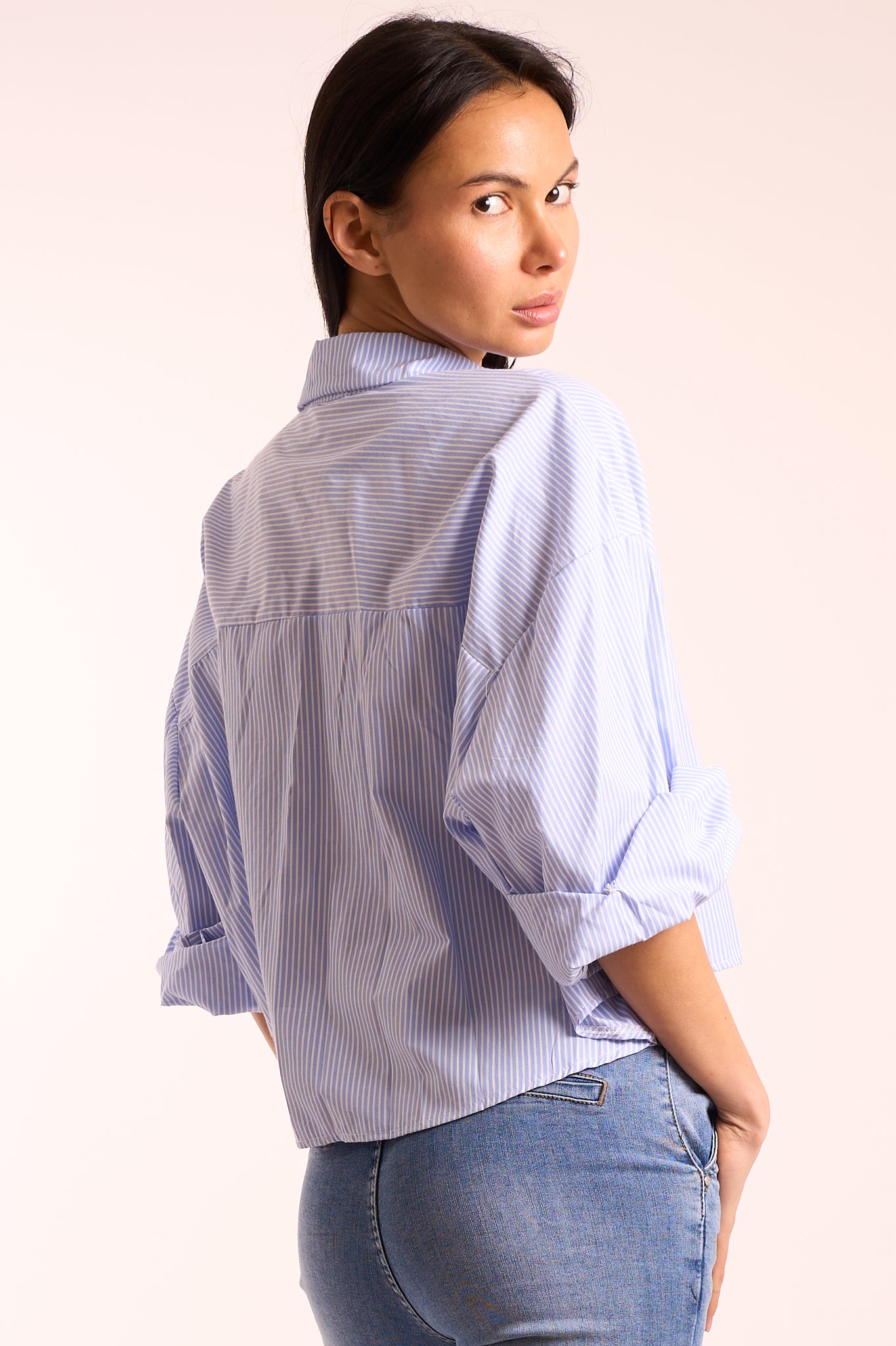 Camicia righe corta