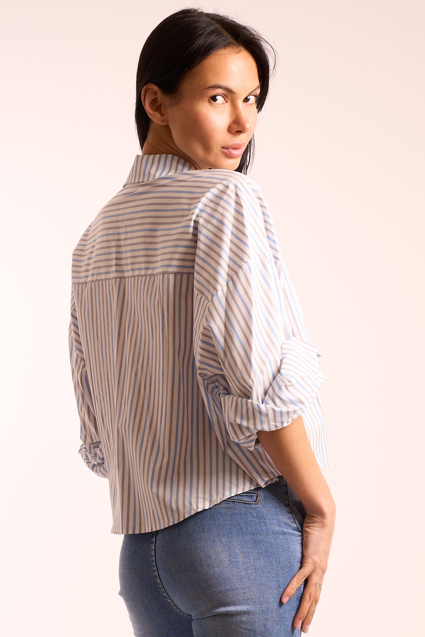 Camicia righe corta