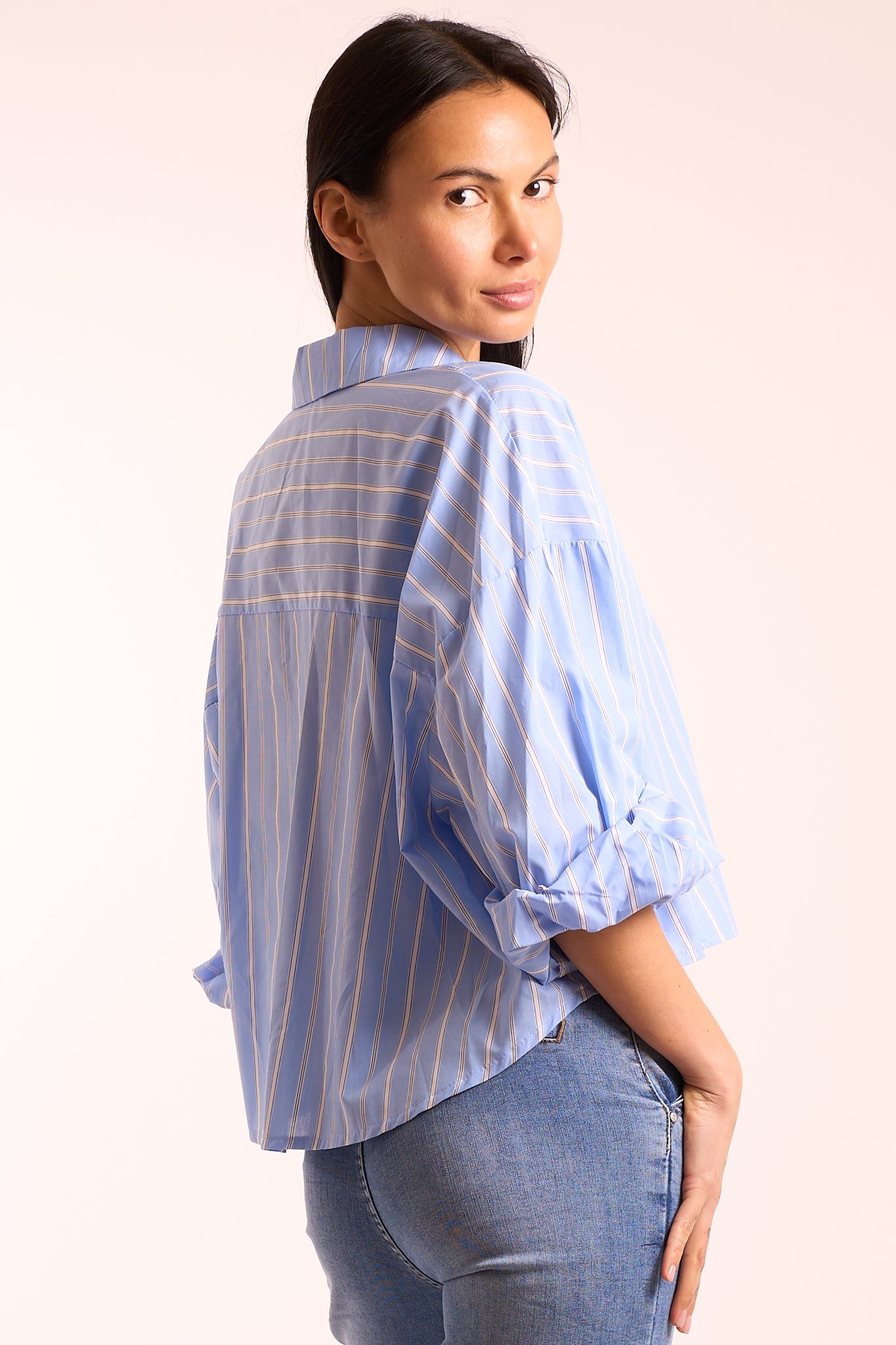 Camicia righe corta