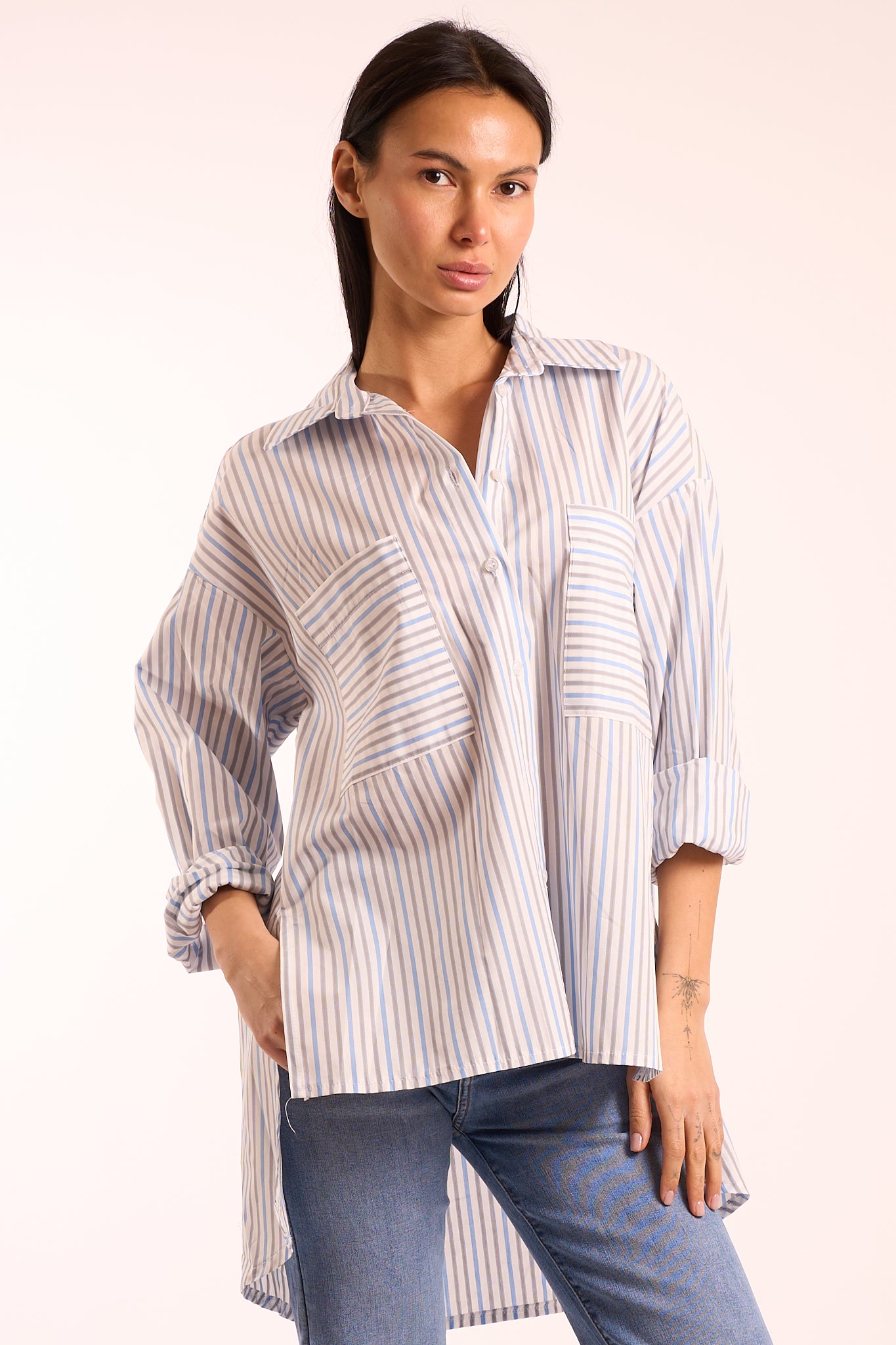 Camicia righe lunga