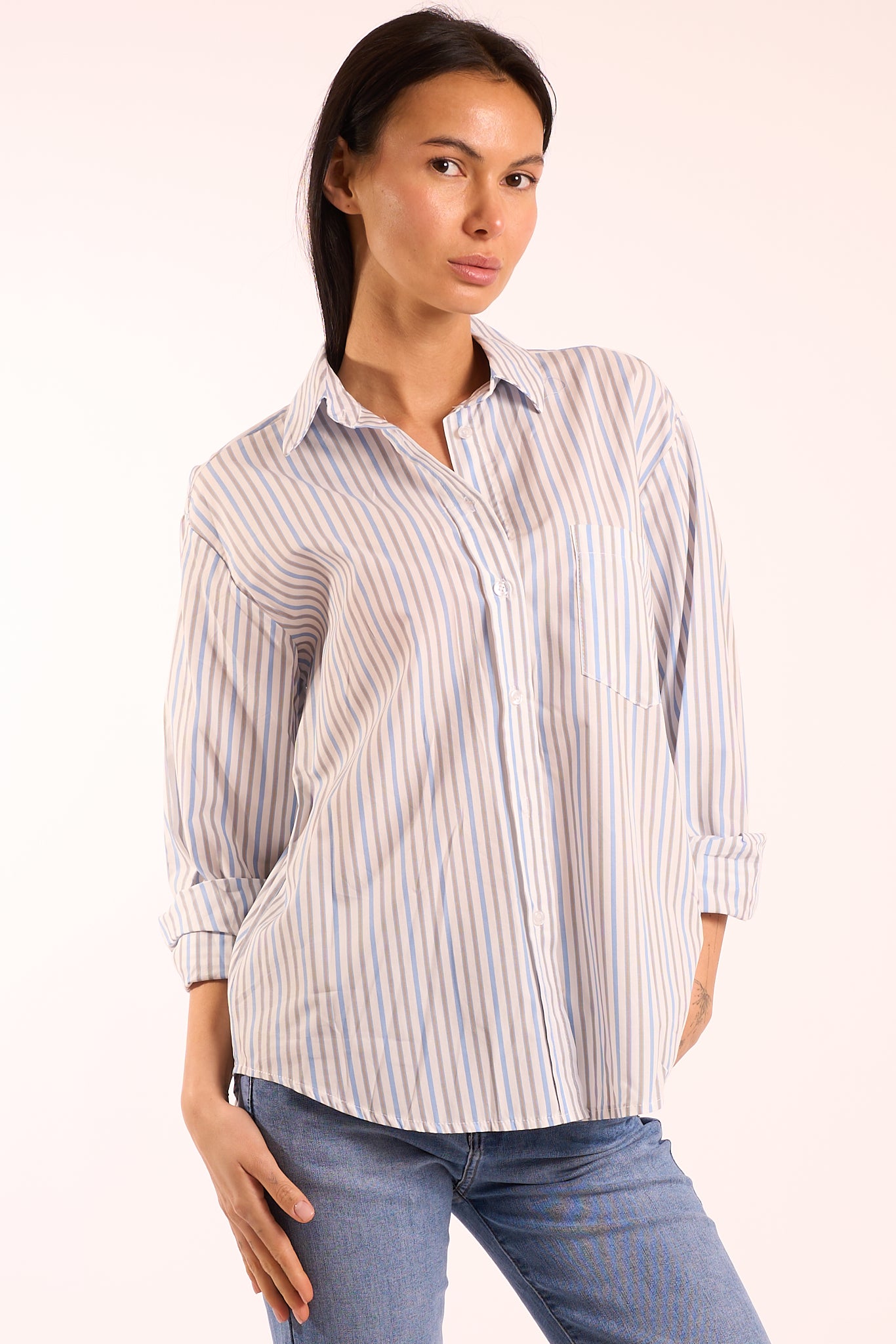 Camicia righe lunga