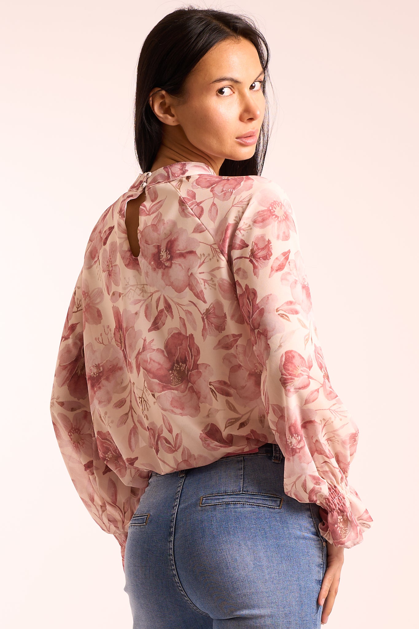 Blusa fantasia fiori