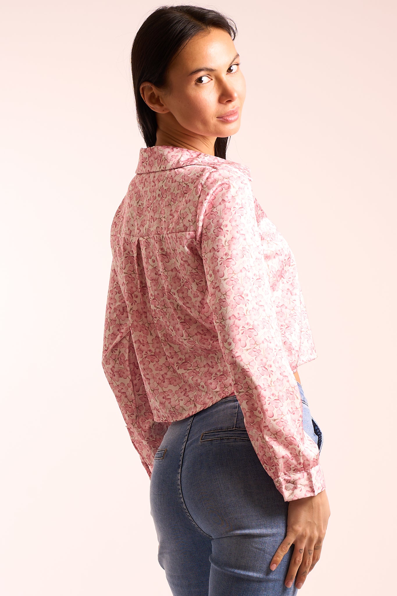 Camicia corta in fantasia
