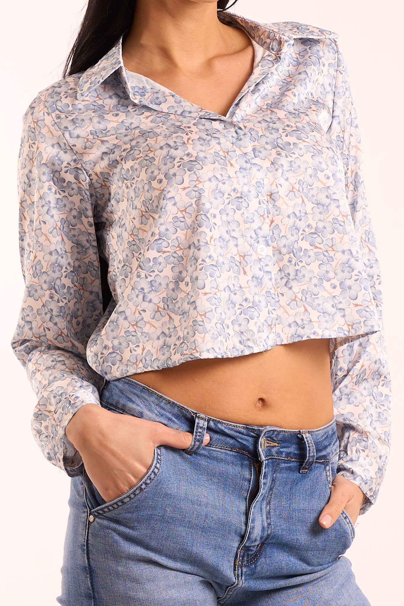 Camicia corta in fantasia