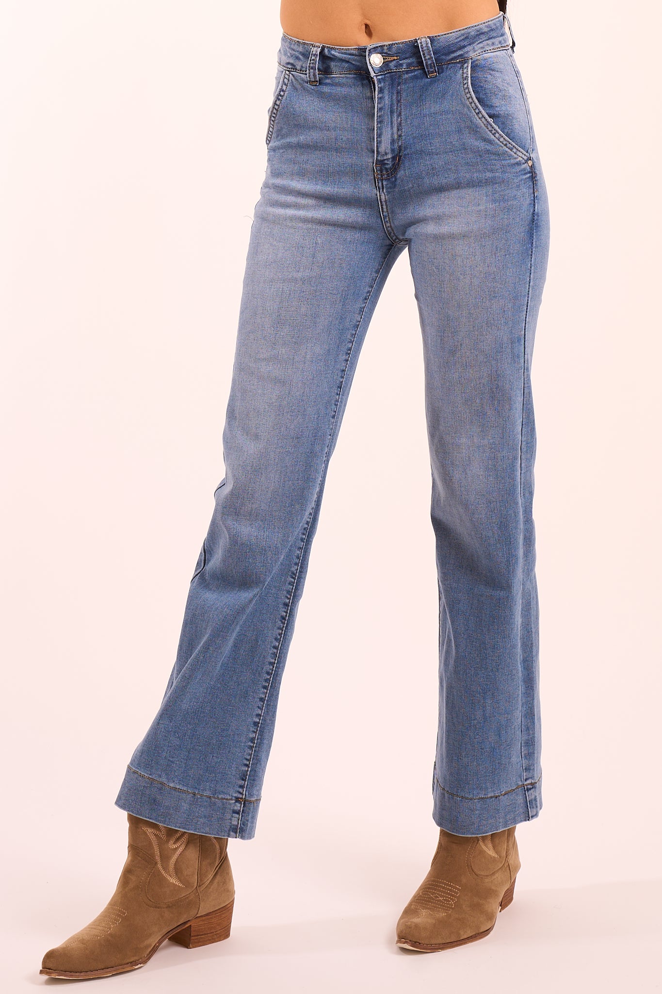 Jeans gamba larga