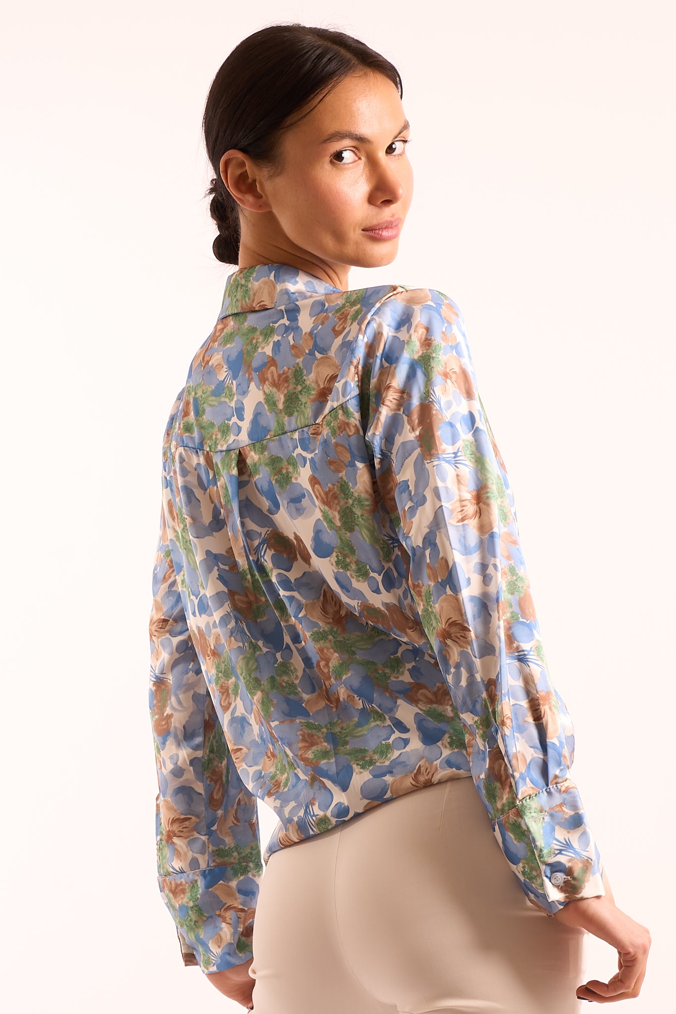 Camicia raso fantasia