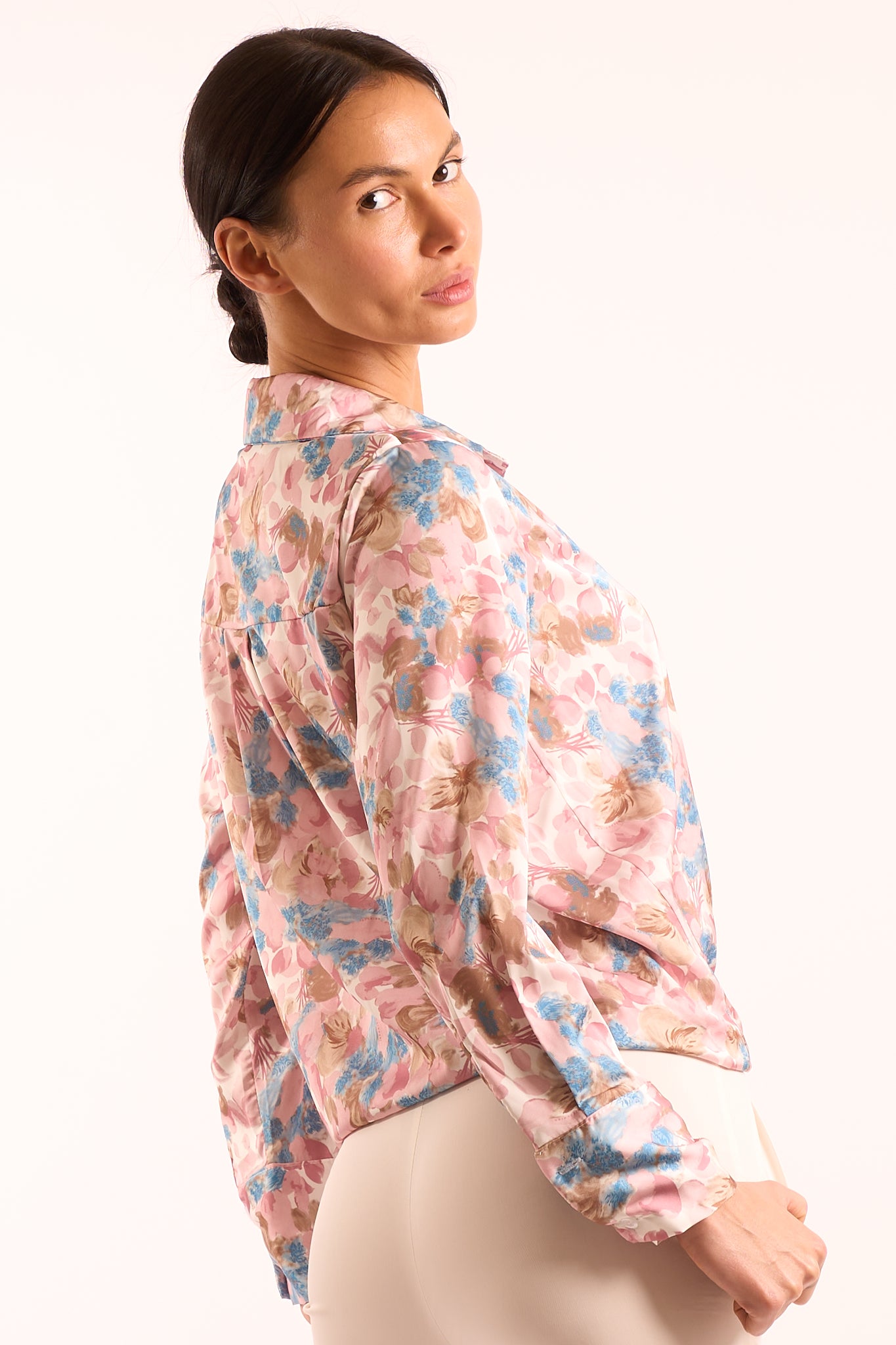Camicia raso fantasia