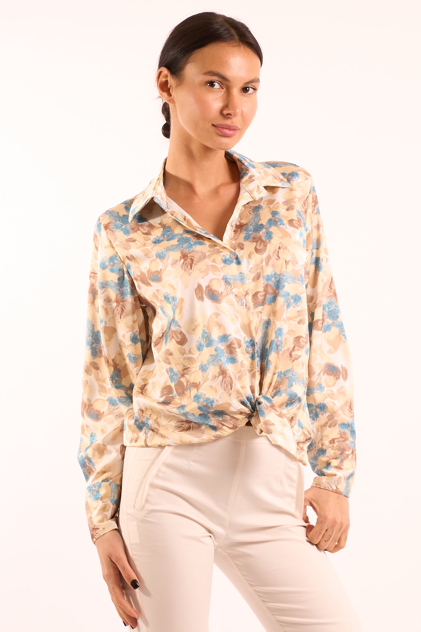 Camicia raso fantasia
