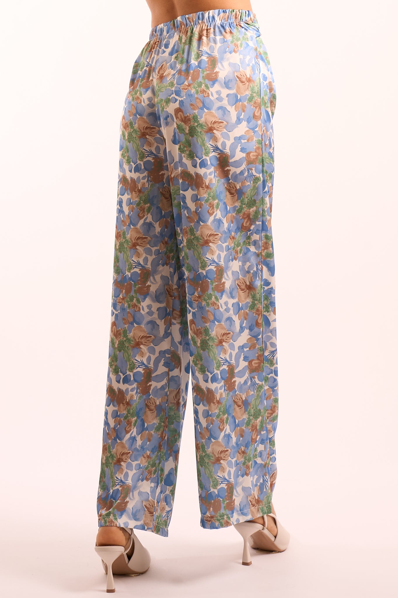 Pantalone raso fantasia