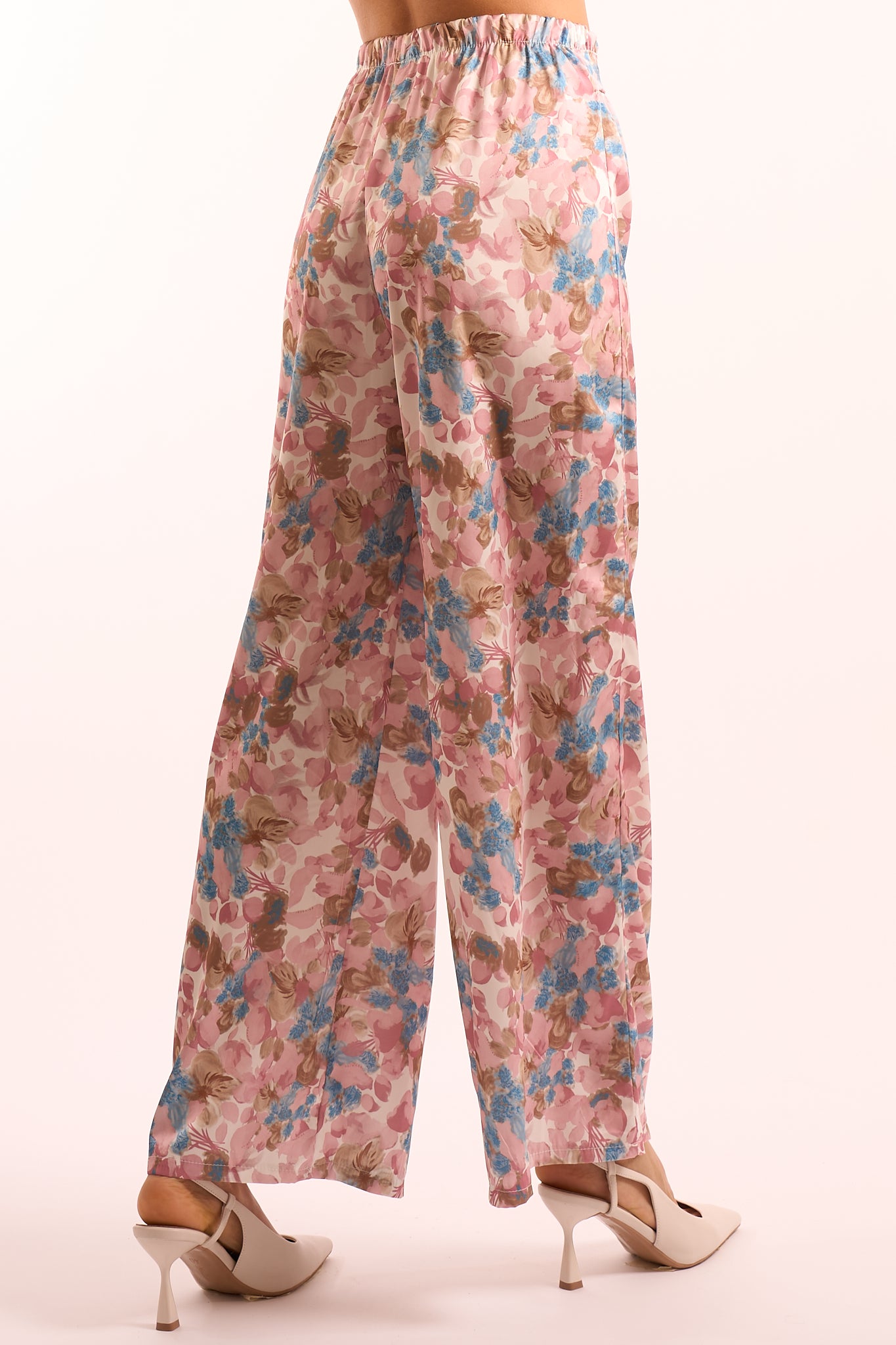 Pantalone raso fantasia