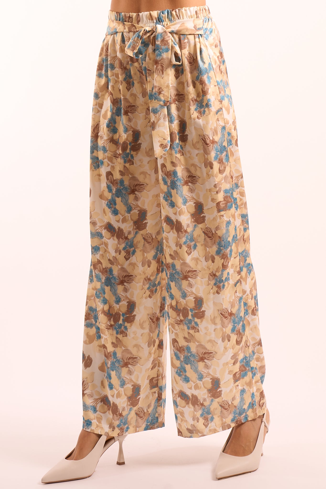 Pantalone raso fantasia