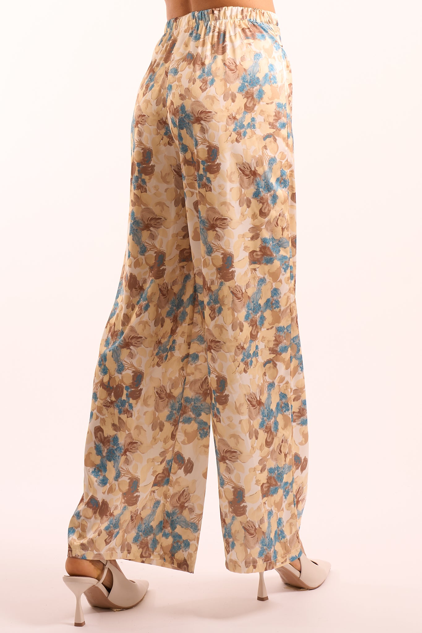 Pantalone raso fantasia