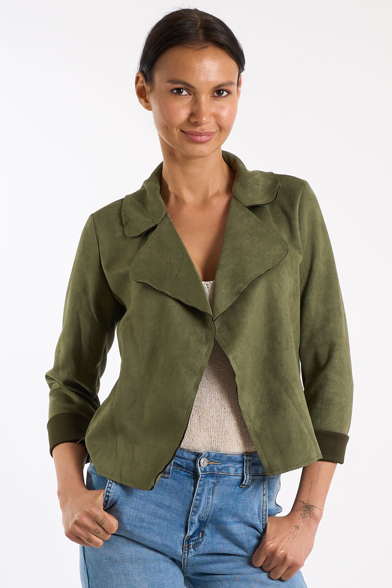 Giacca corta dainetto zip