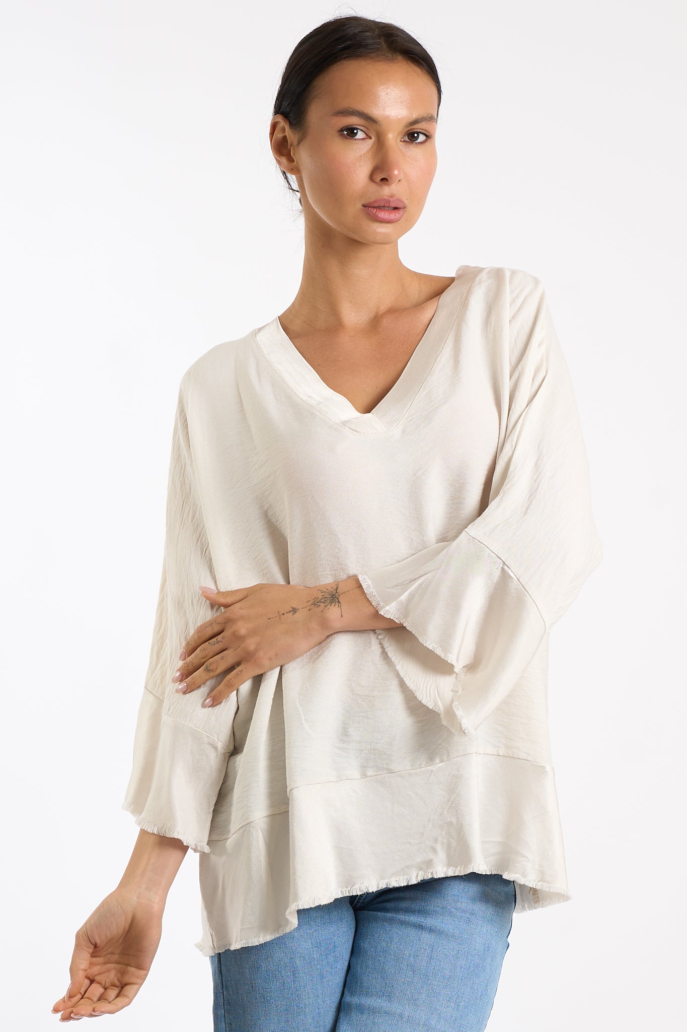 Maglia base sfrangiata