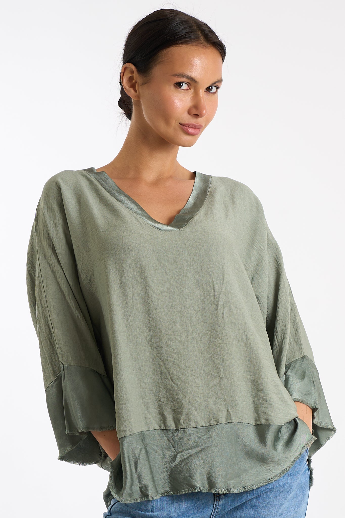 Maglia base sfrangiata