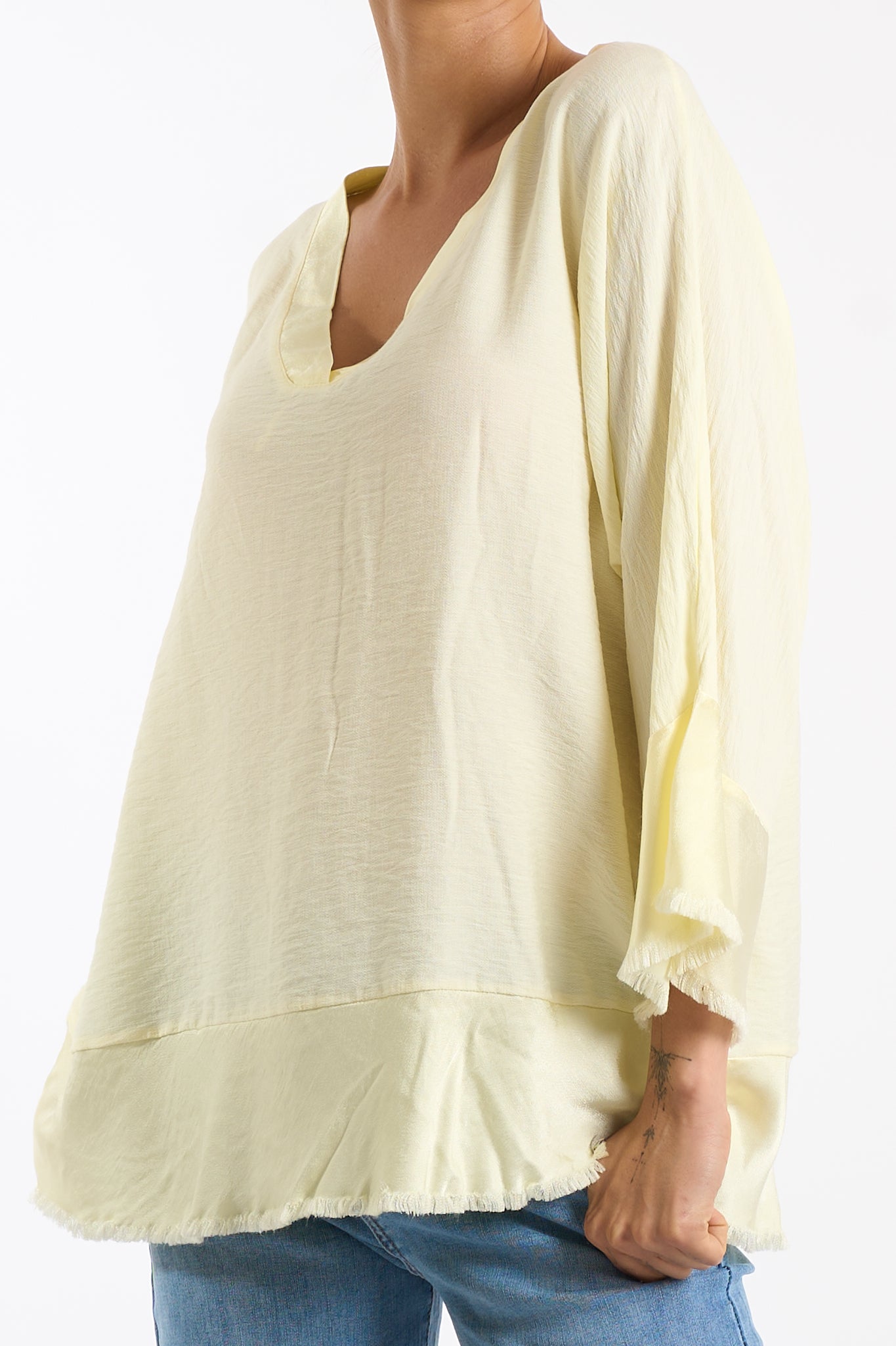 Maglia base sfrangiata