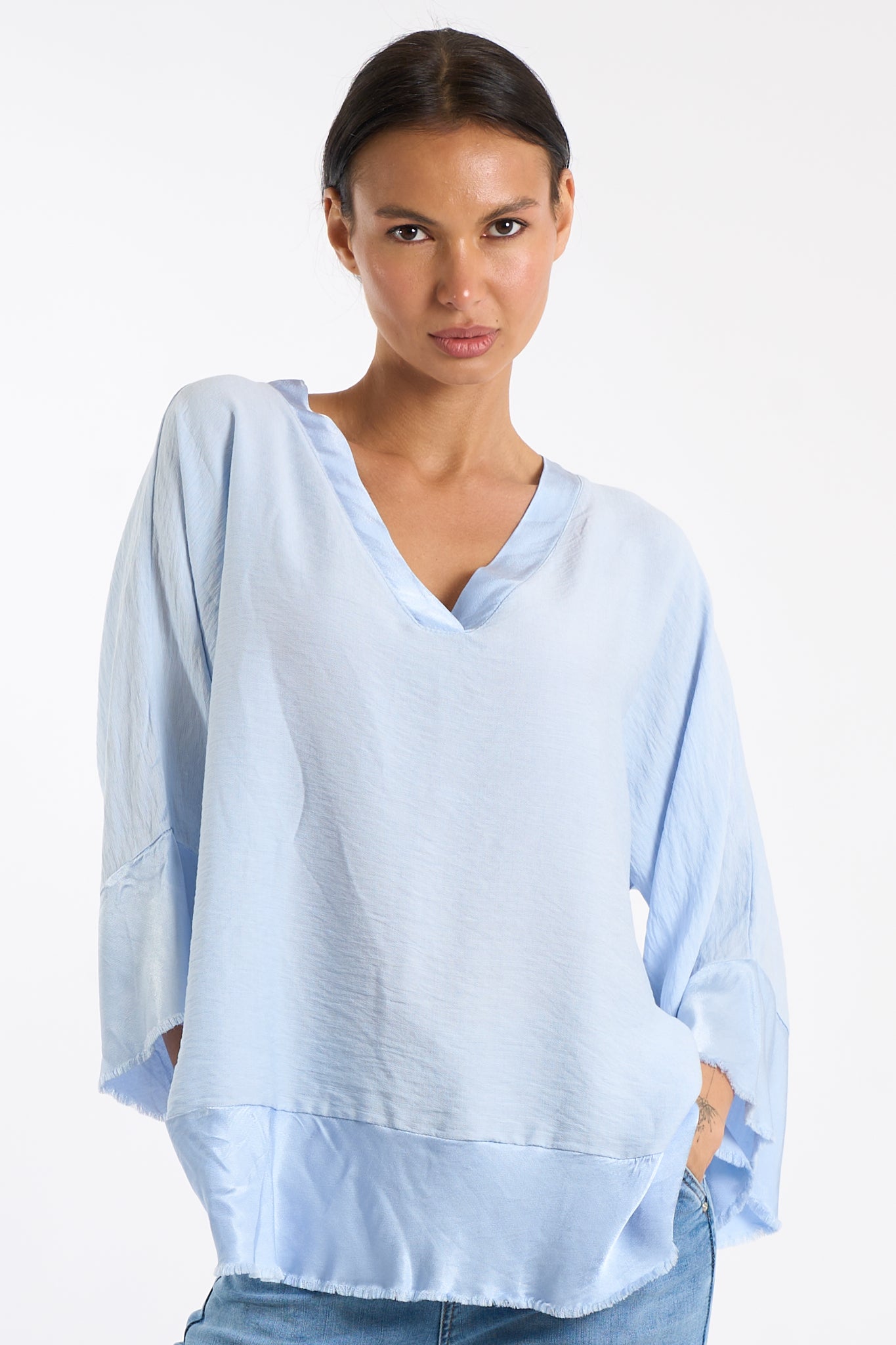 Maglia base sfrangiata