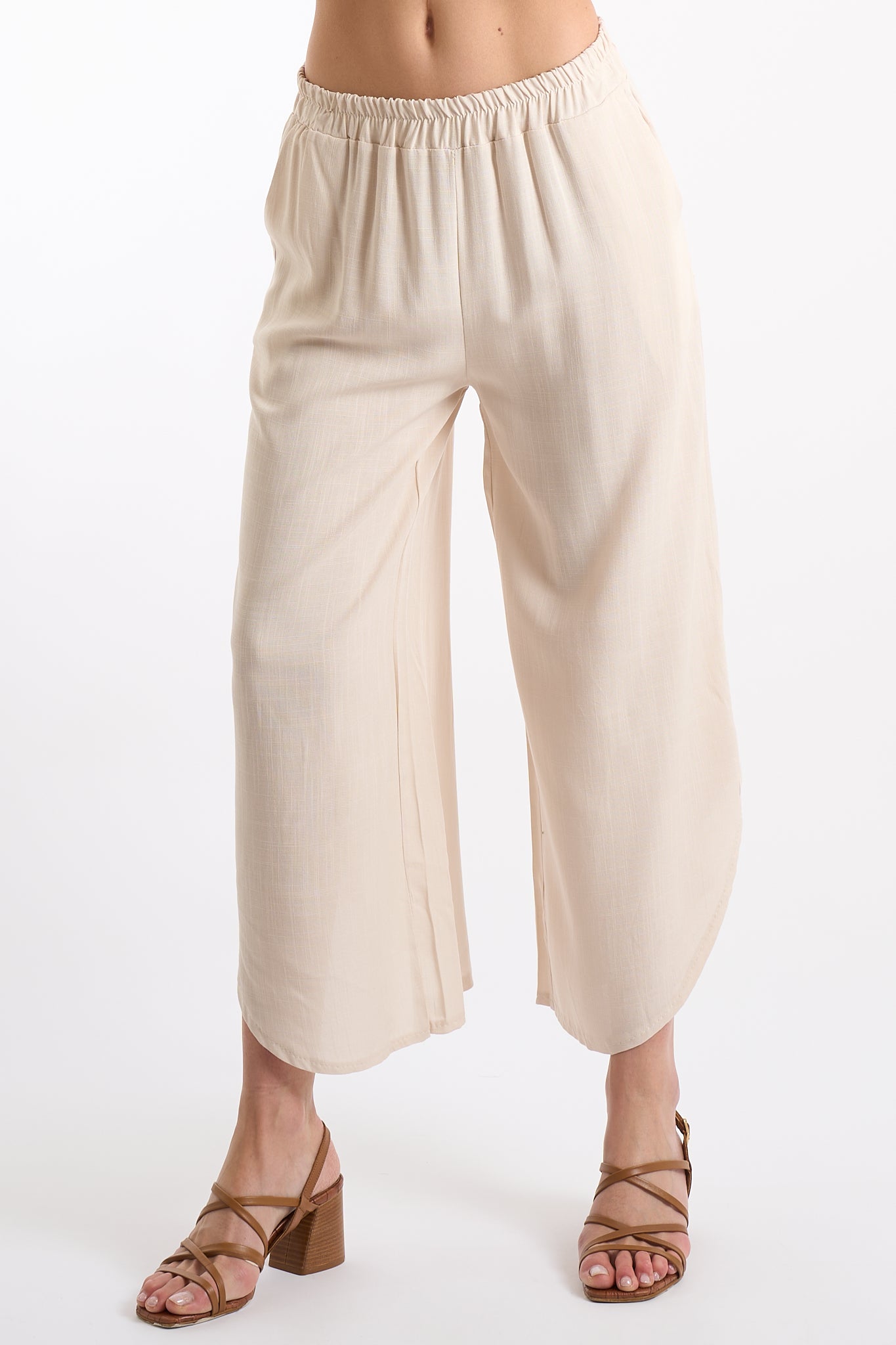 Pantalone gamba volant