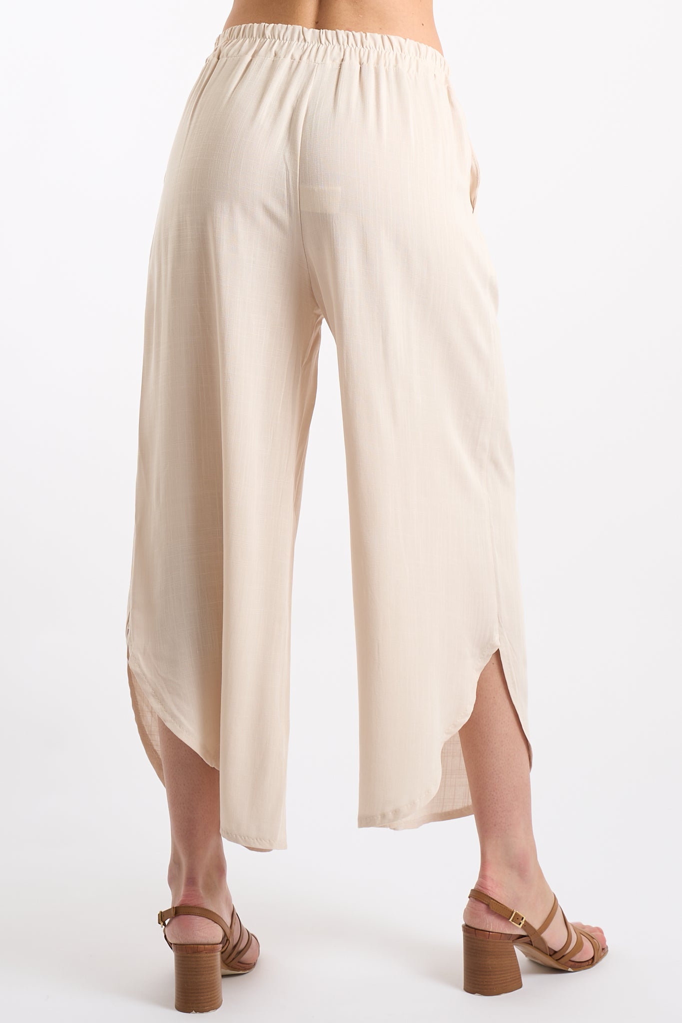 Pantalone gamba volant