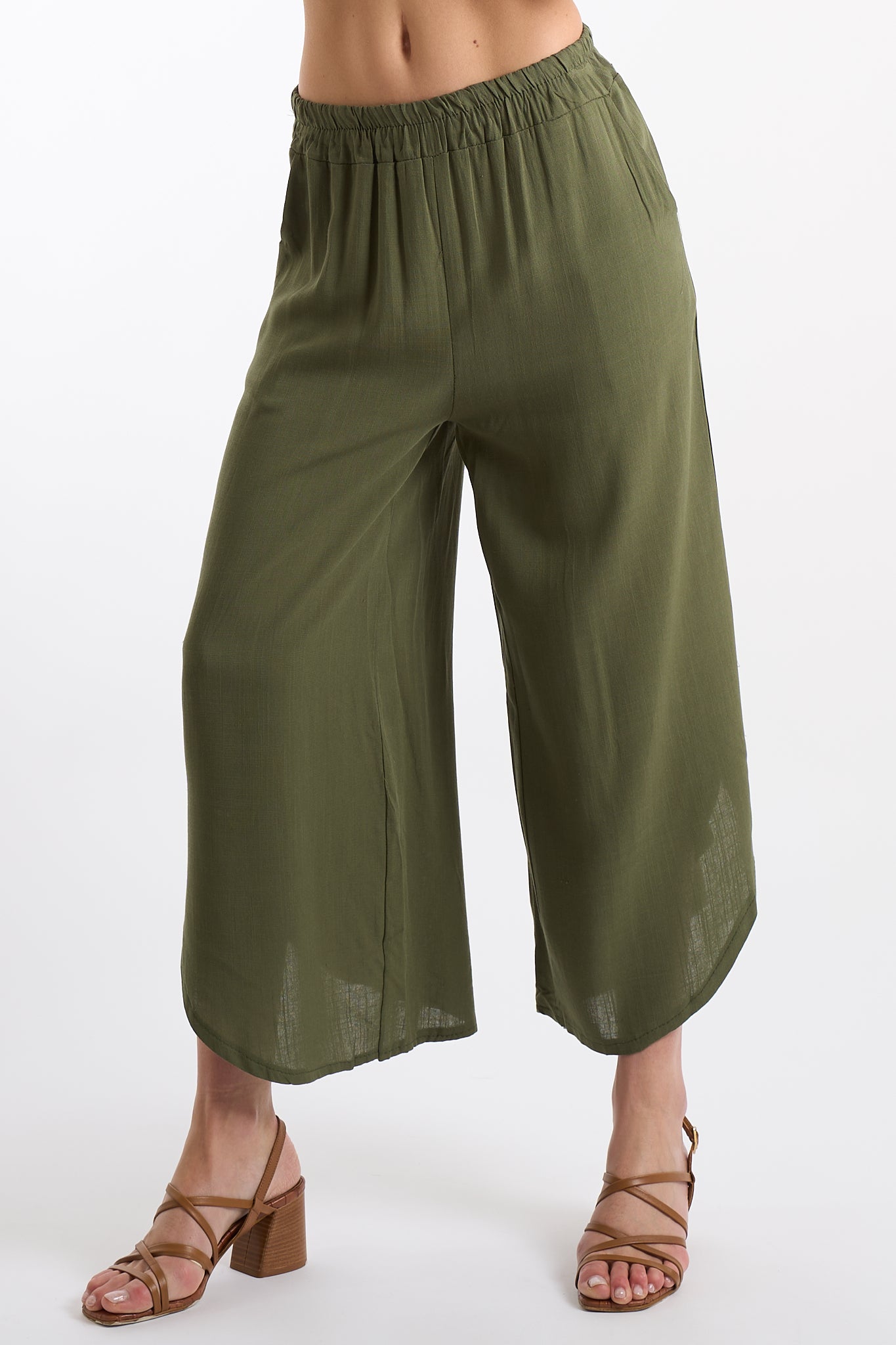 Pantalone gamba volant