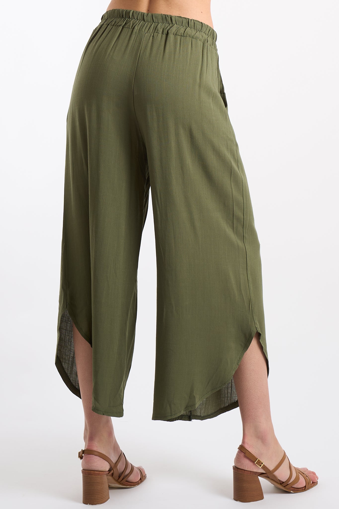 Pantalone gamba volant