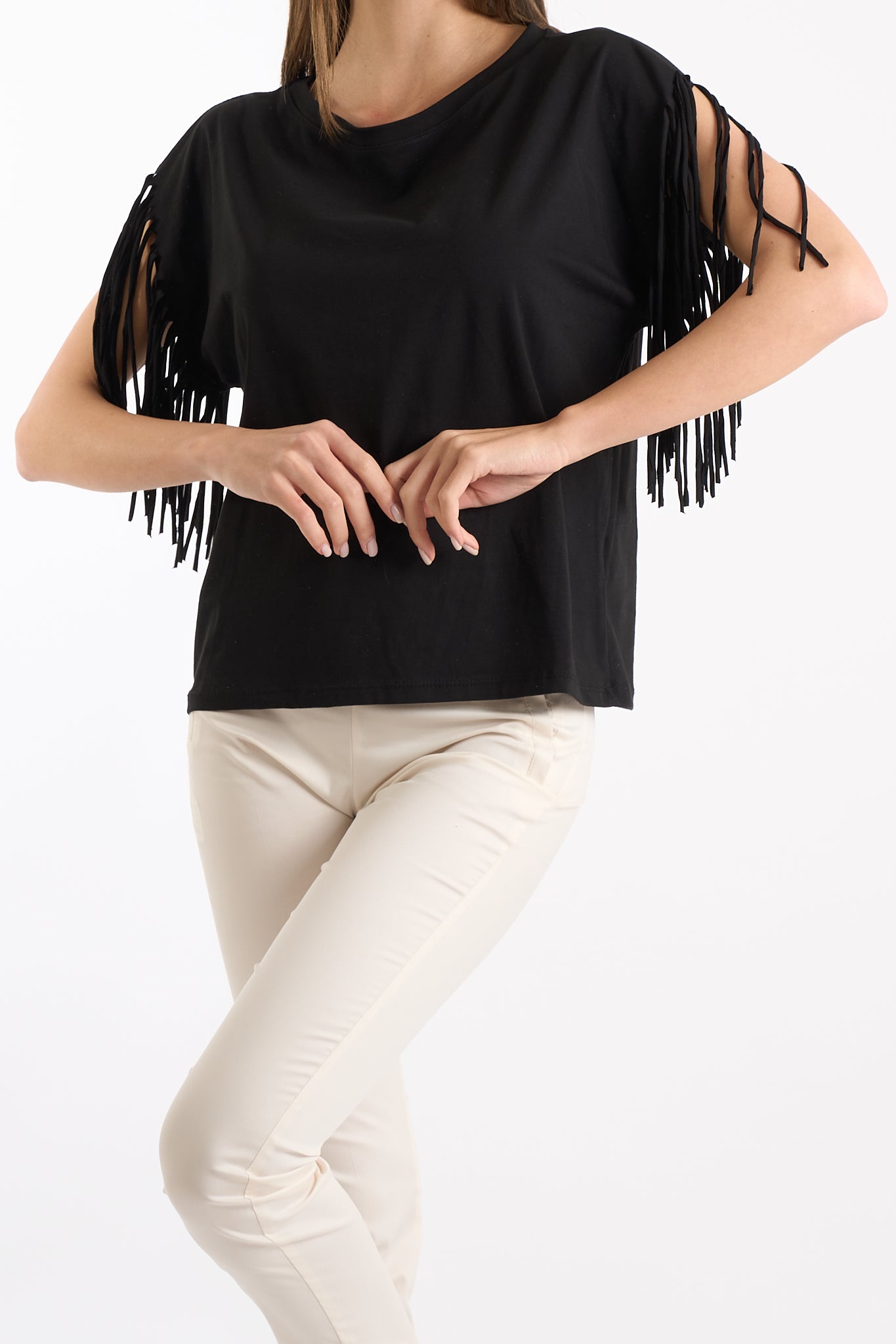Maglia frange manica