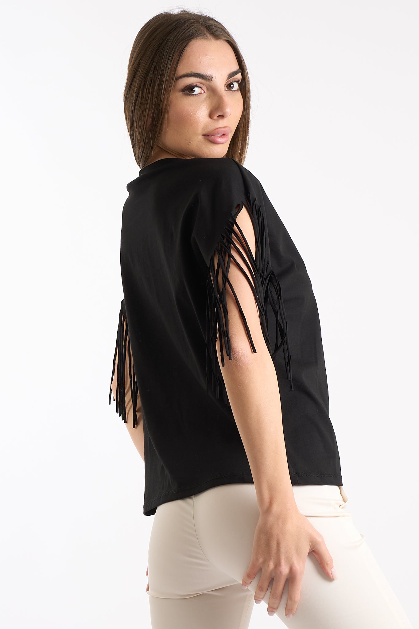Maglia frange manica