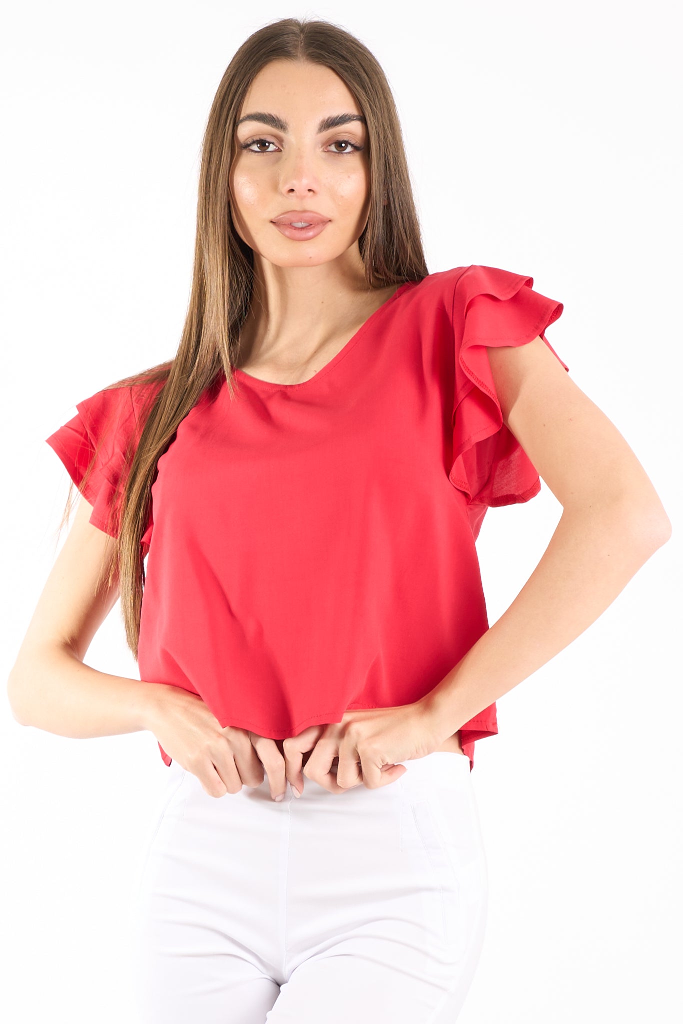 Blusa manica volant