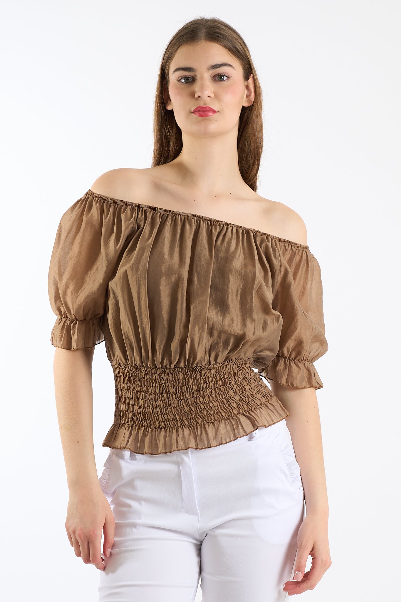 Blusa arricciata
