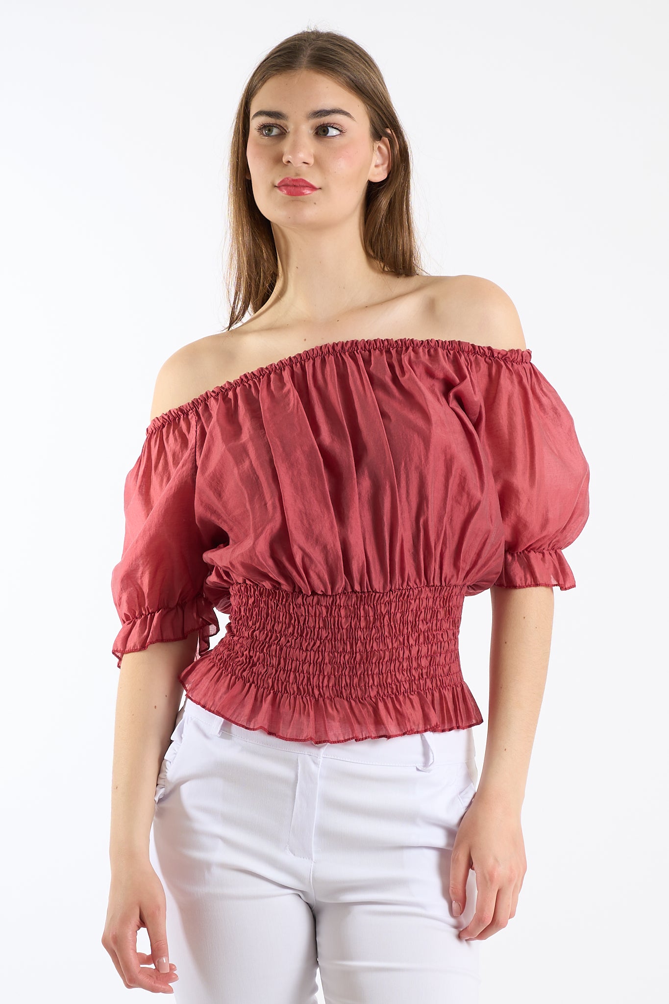 Blusa arricciata