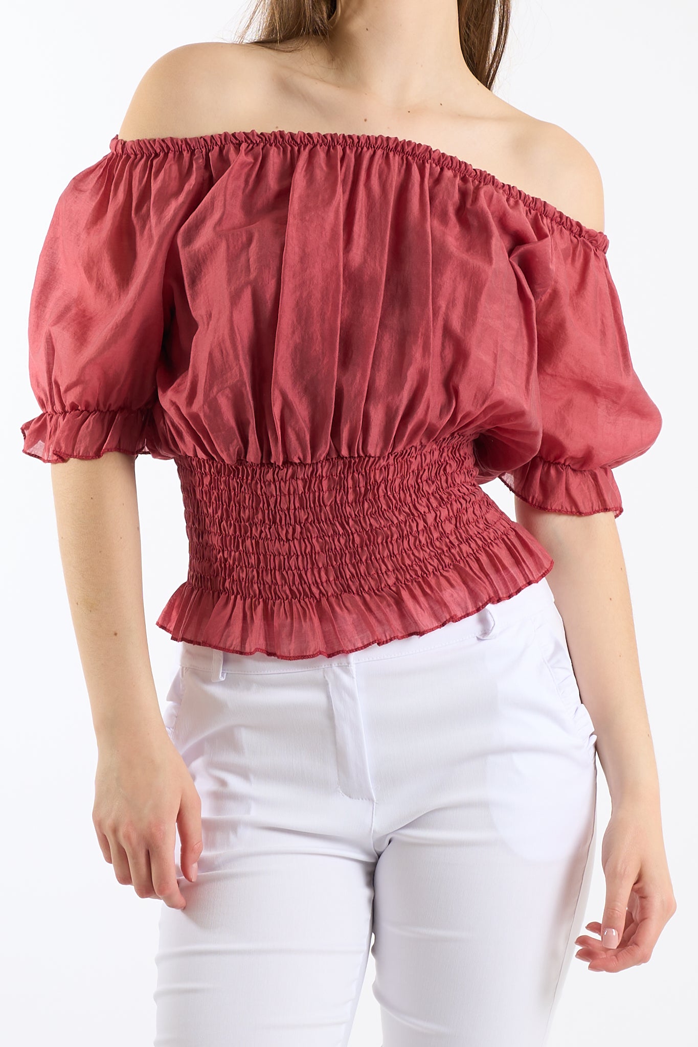 Blusa arricciata