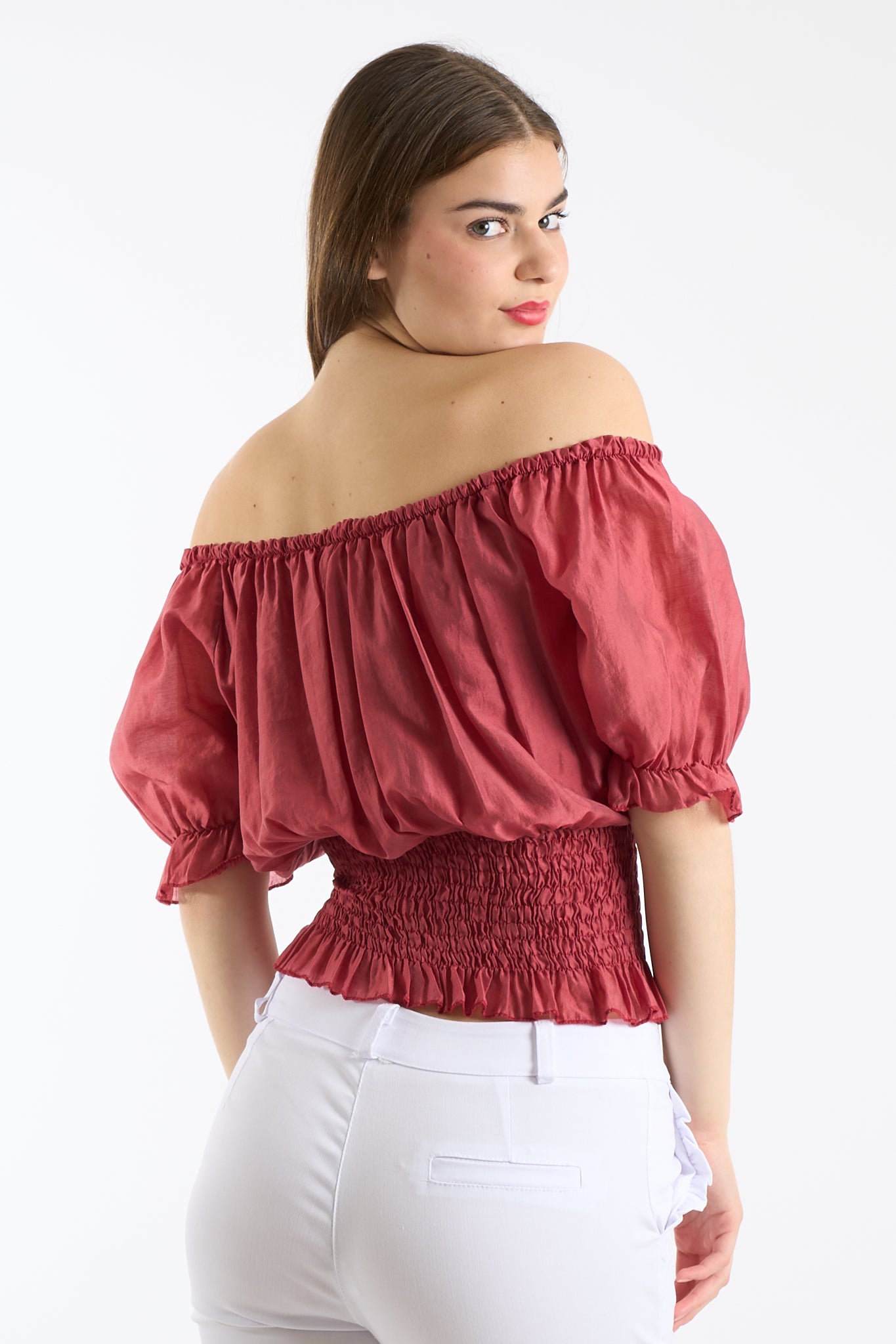 Blusa arricciata