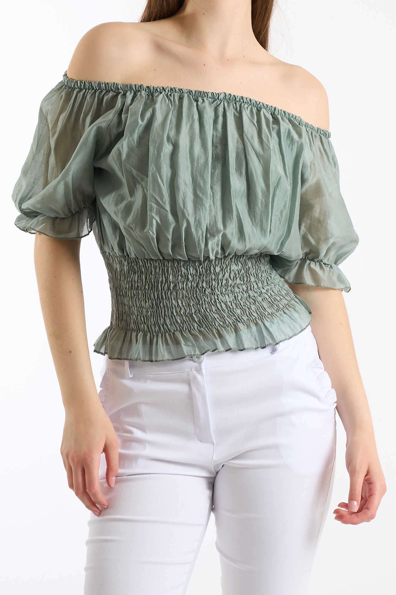 Blusa arricciata