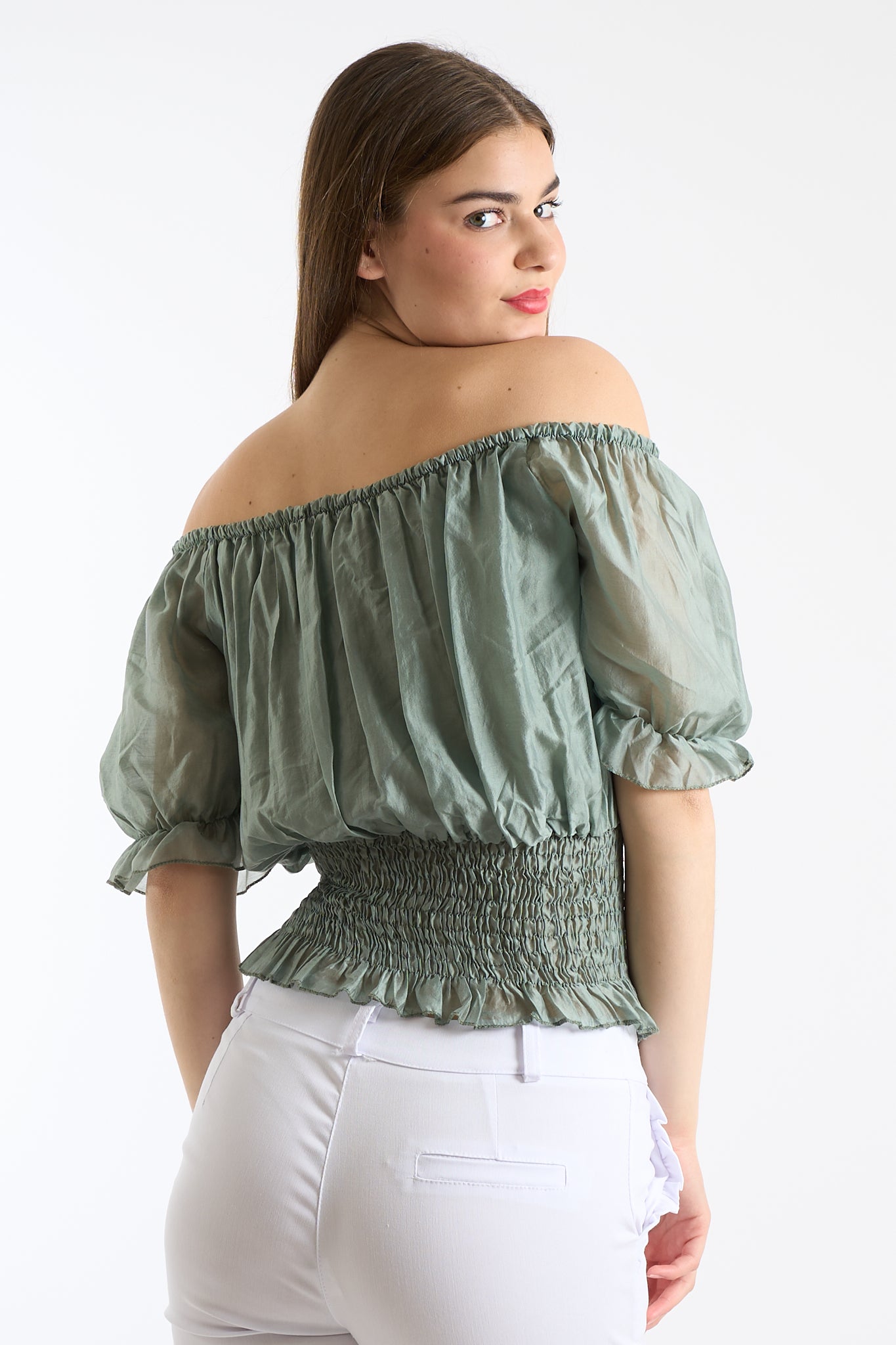 Blusa arricciata