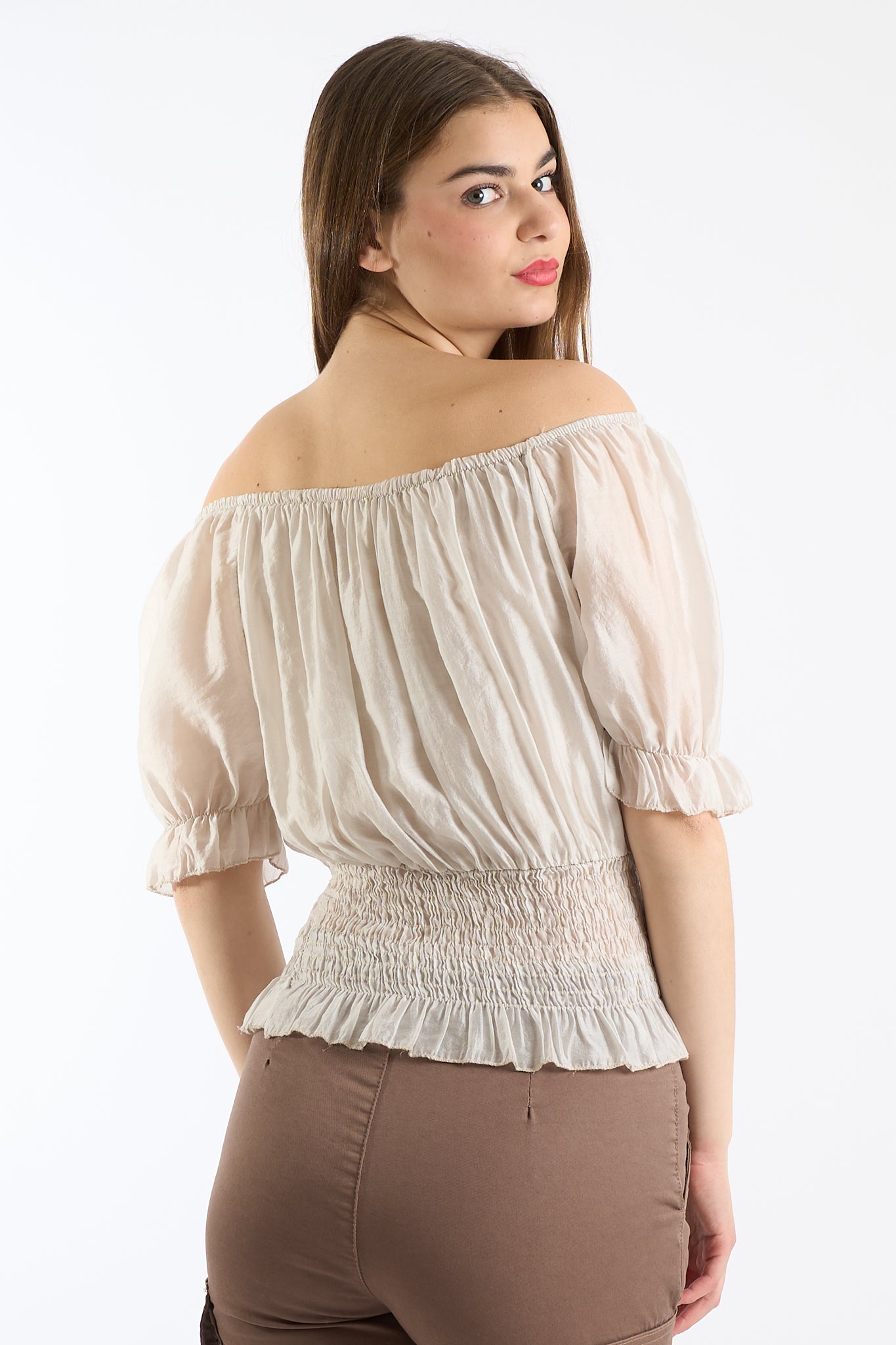 Blusa arricciata