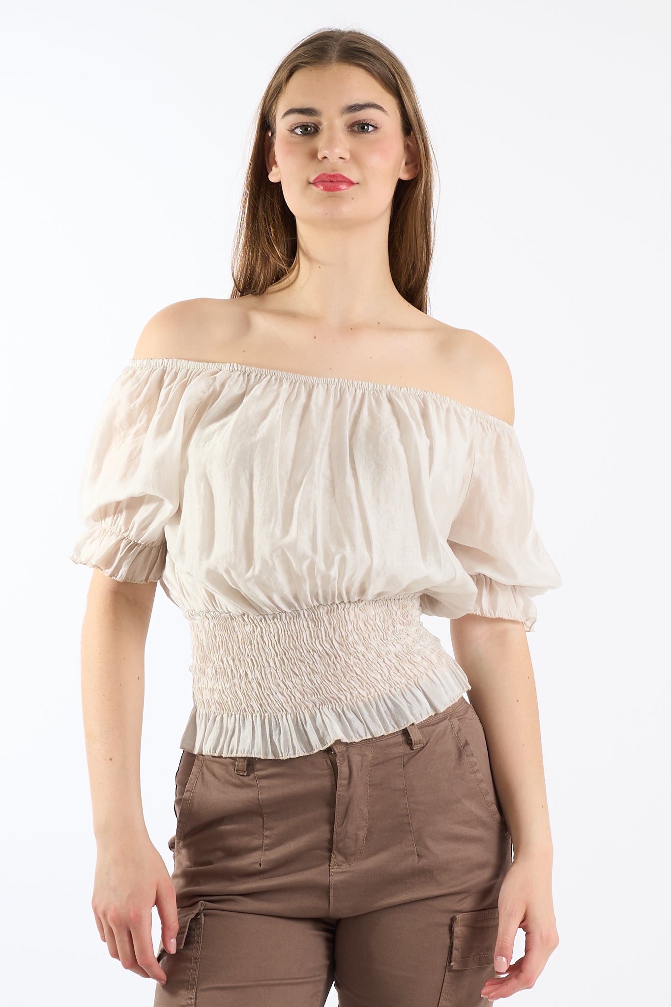 Blusa arricciata