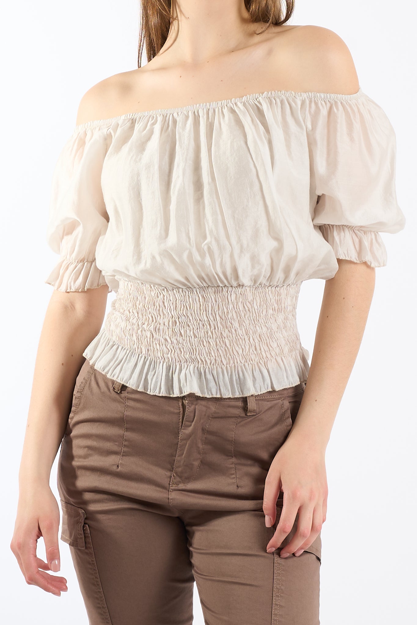 Blusa arricciata