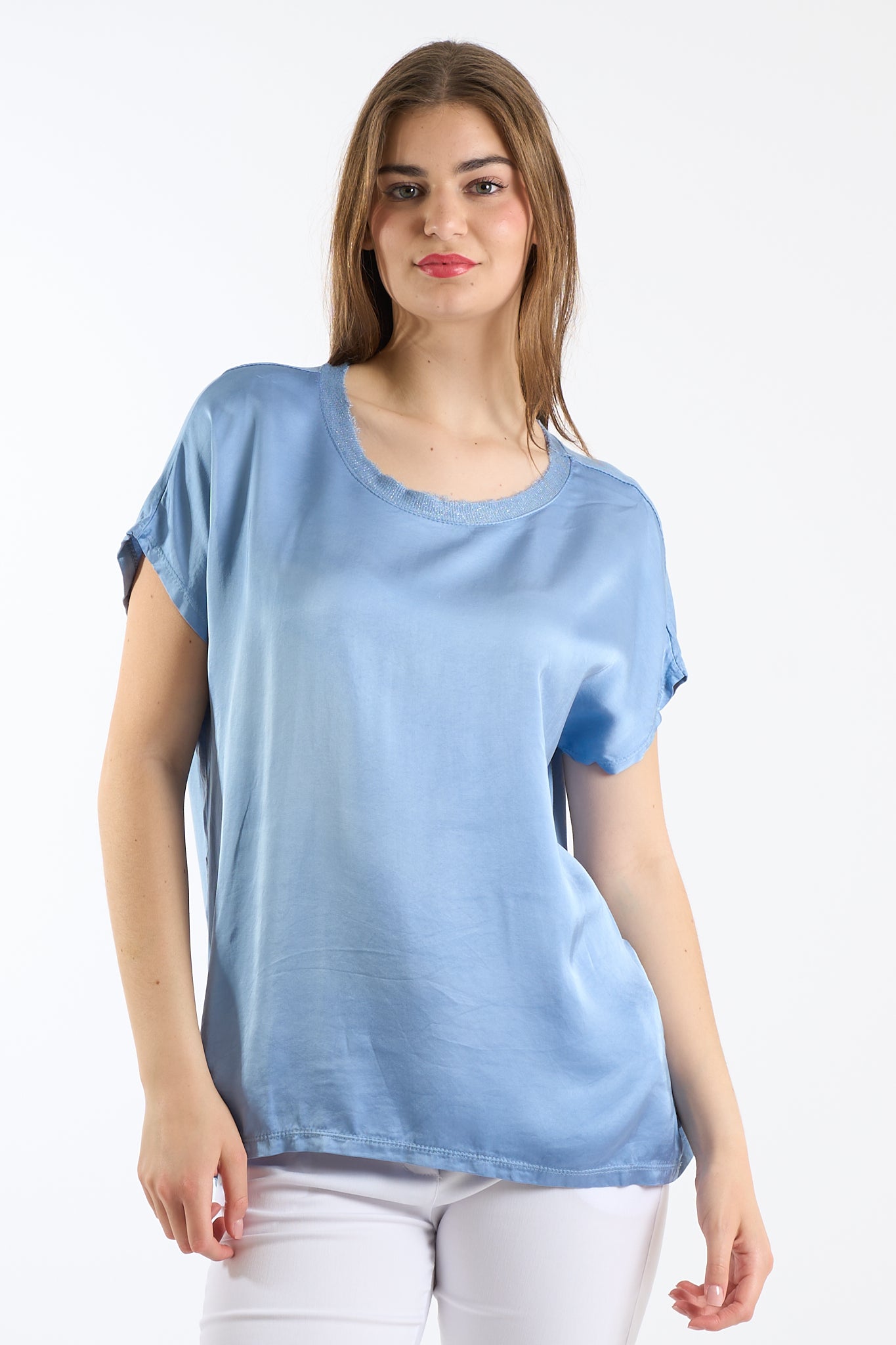 Maglia collo lurex