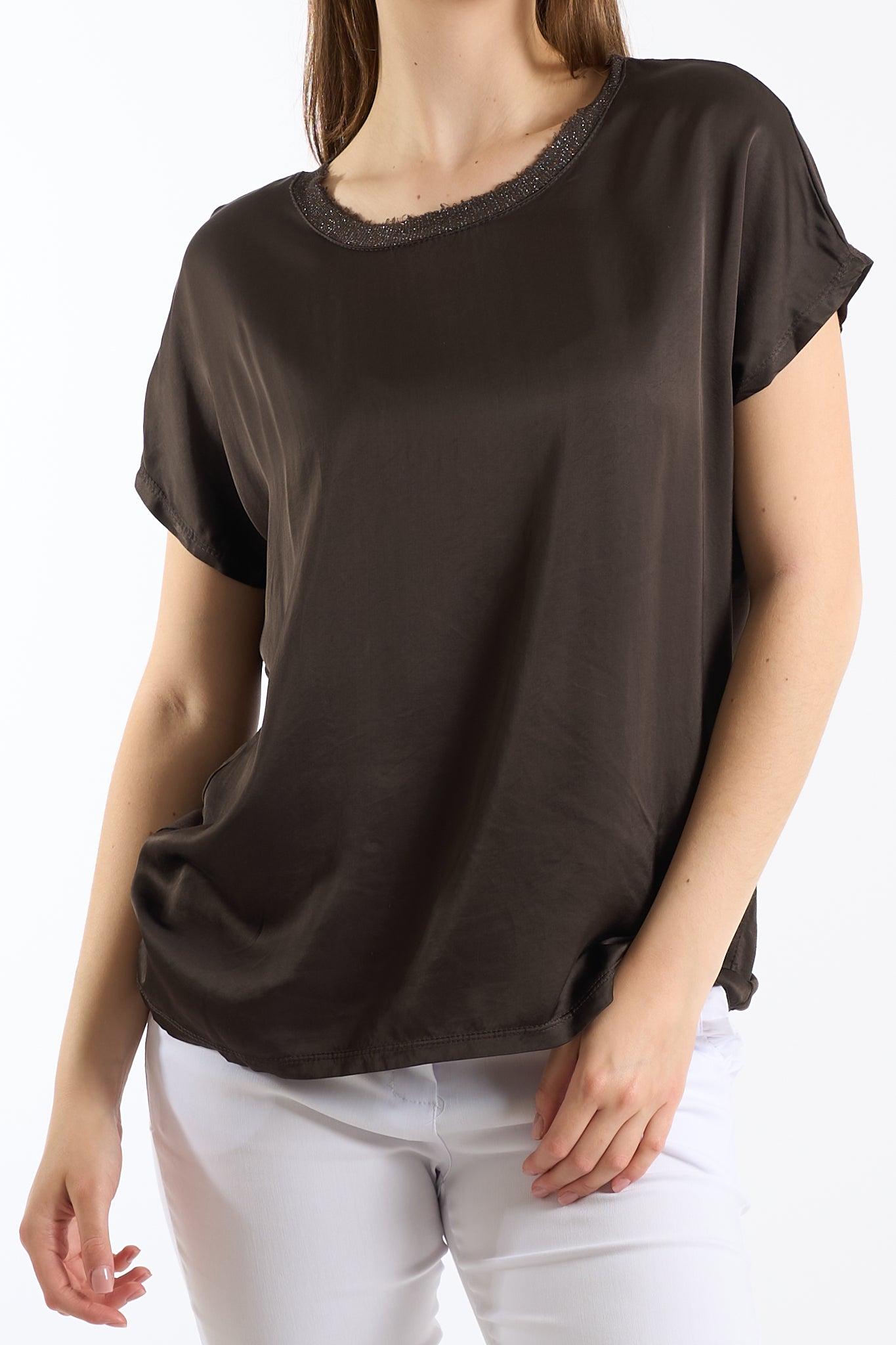 Maglia collo lurex