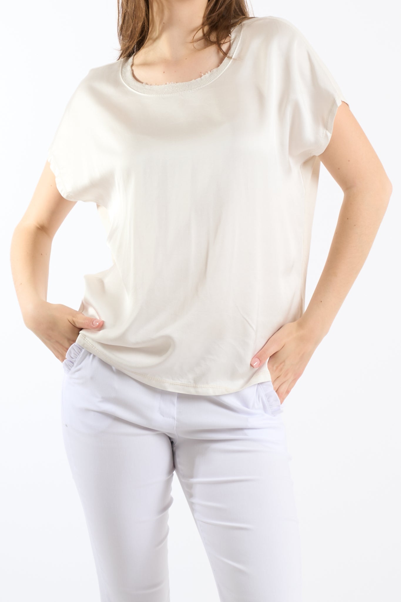 Maglia collo lurex