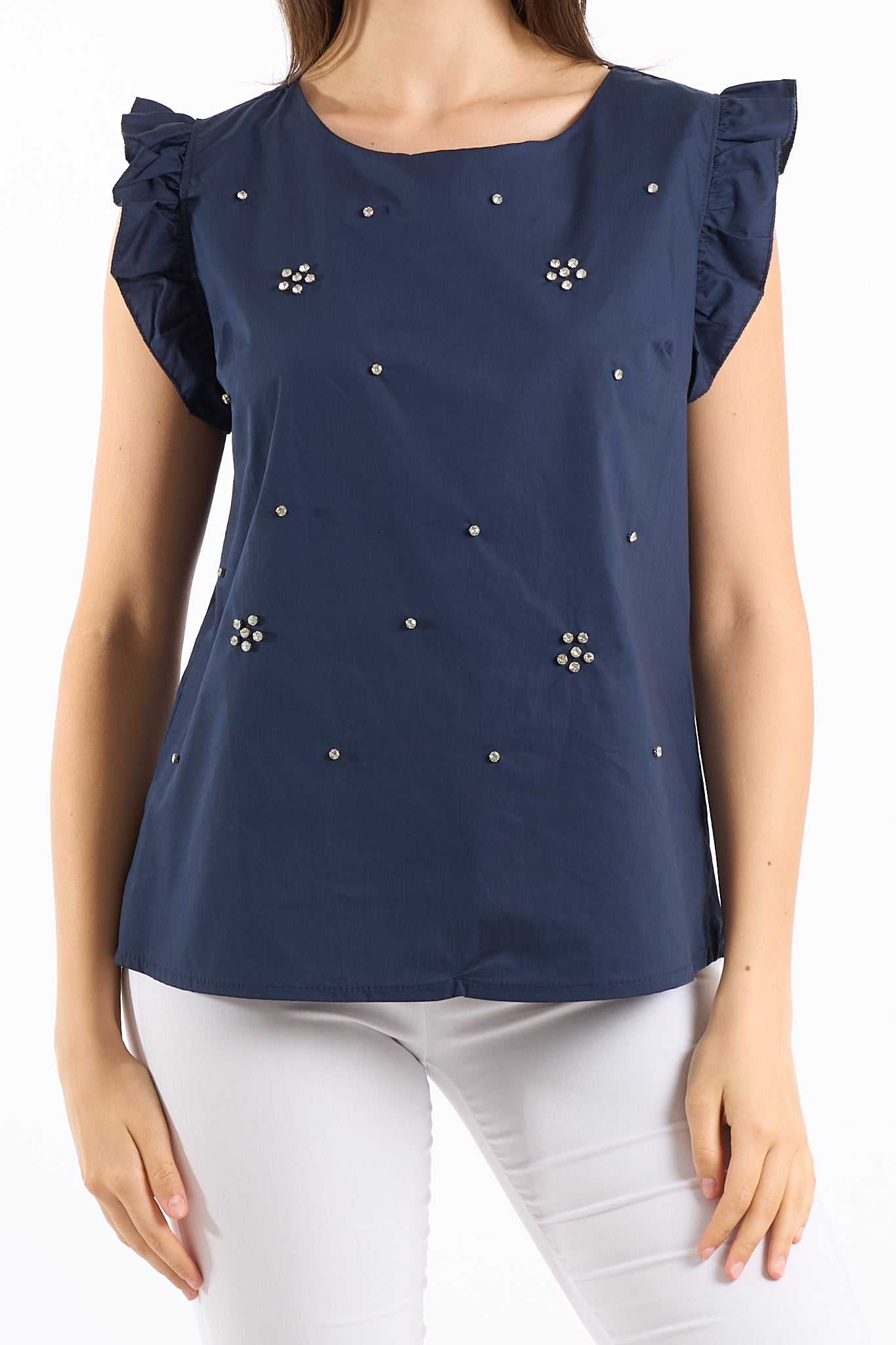 Top rouches con dettagli