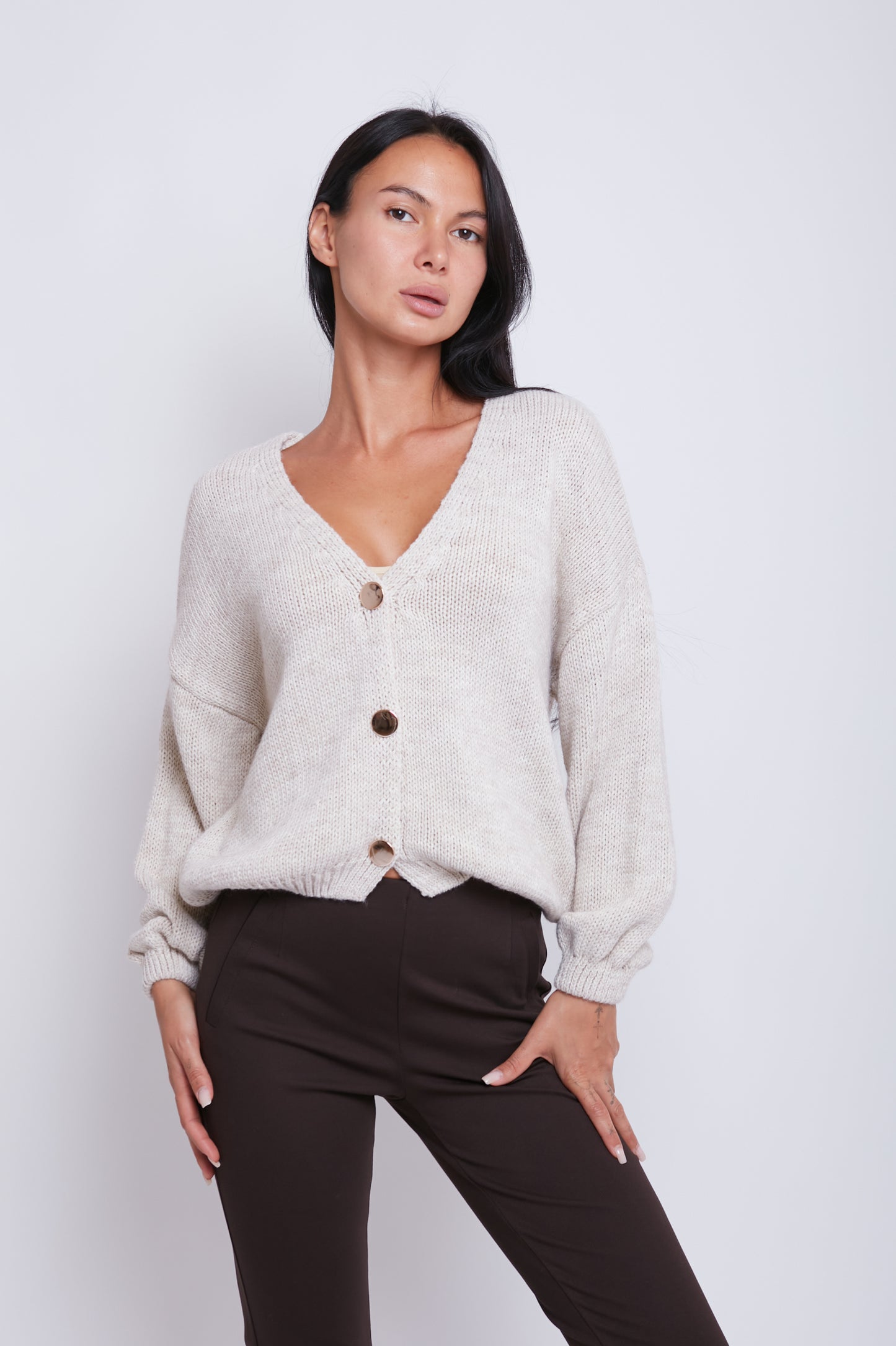 CARDIGAN BOTTONE ORO